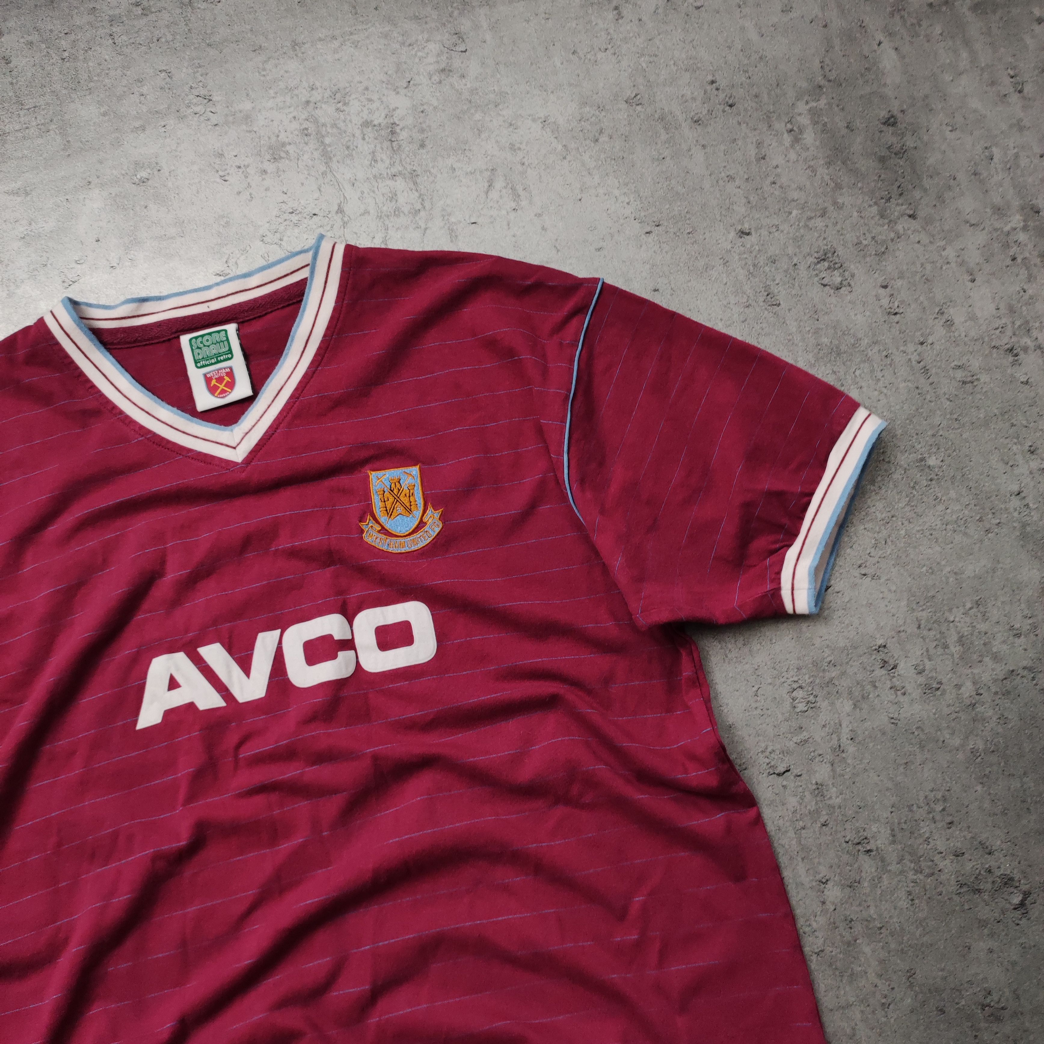 Vintage Vintage Football West Ham United 1986 Score Draw Jersey Size US XL / EU 56 / 4 - 3 Thumbnail