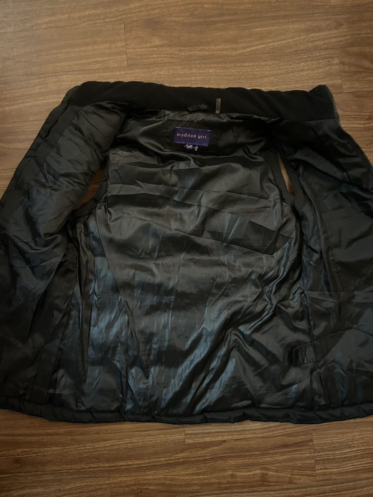 Vintage Black Madden Girl Zip Up Vest Size XL / US 12-14 / IT 48-50 - 3 Thumbnail