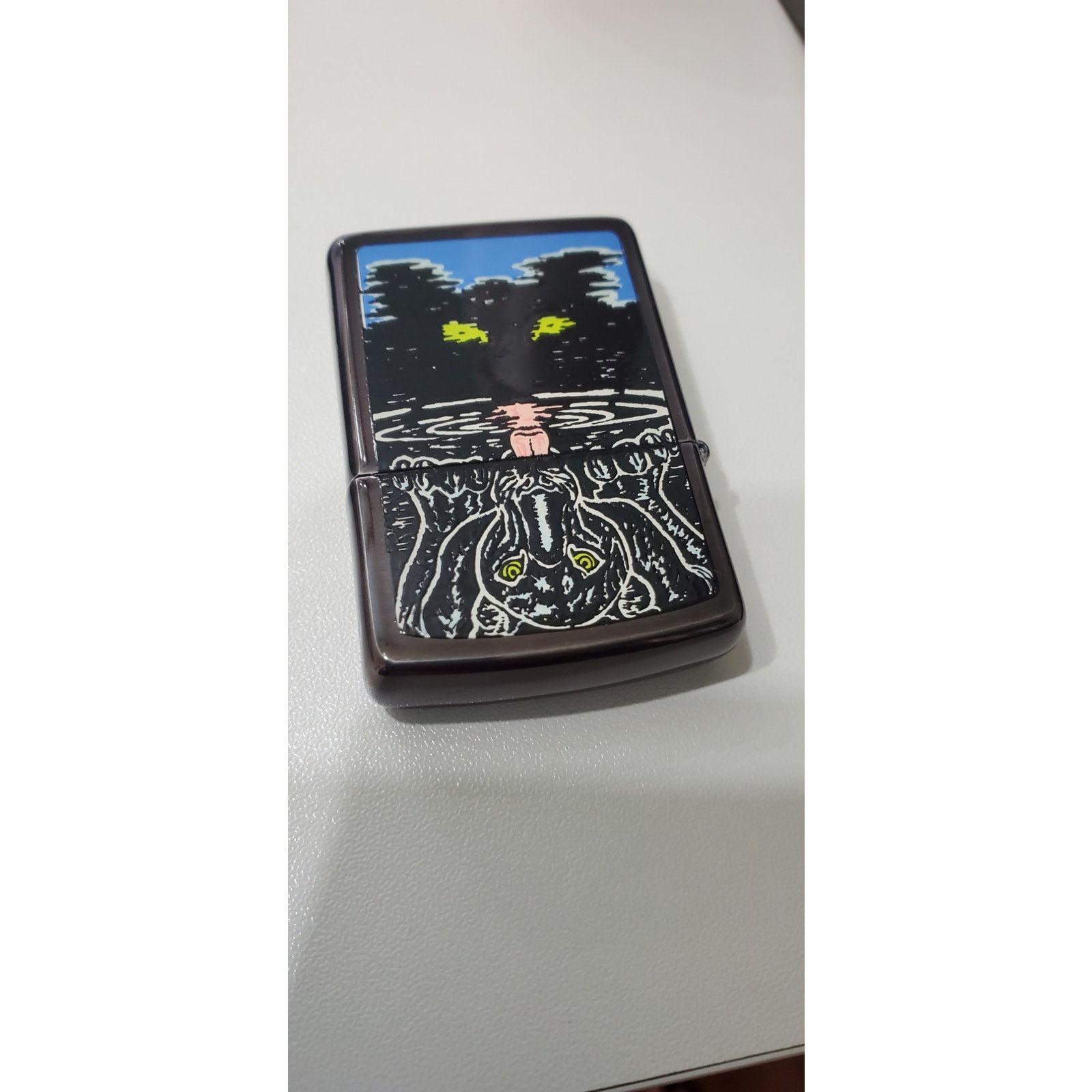 Zippo Vintage Zippo – Black Leopard Barrett Smythe – 1995 NIB Size ONE SIZE - 2 Thumbnail