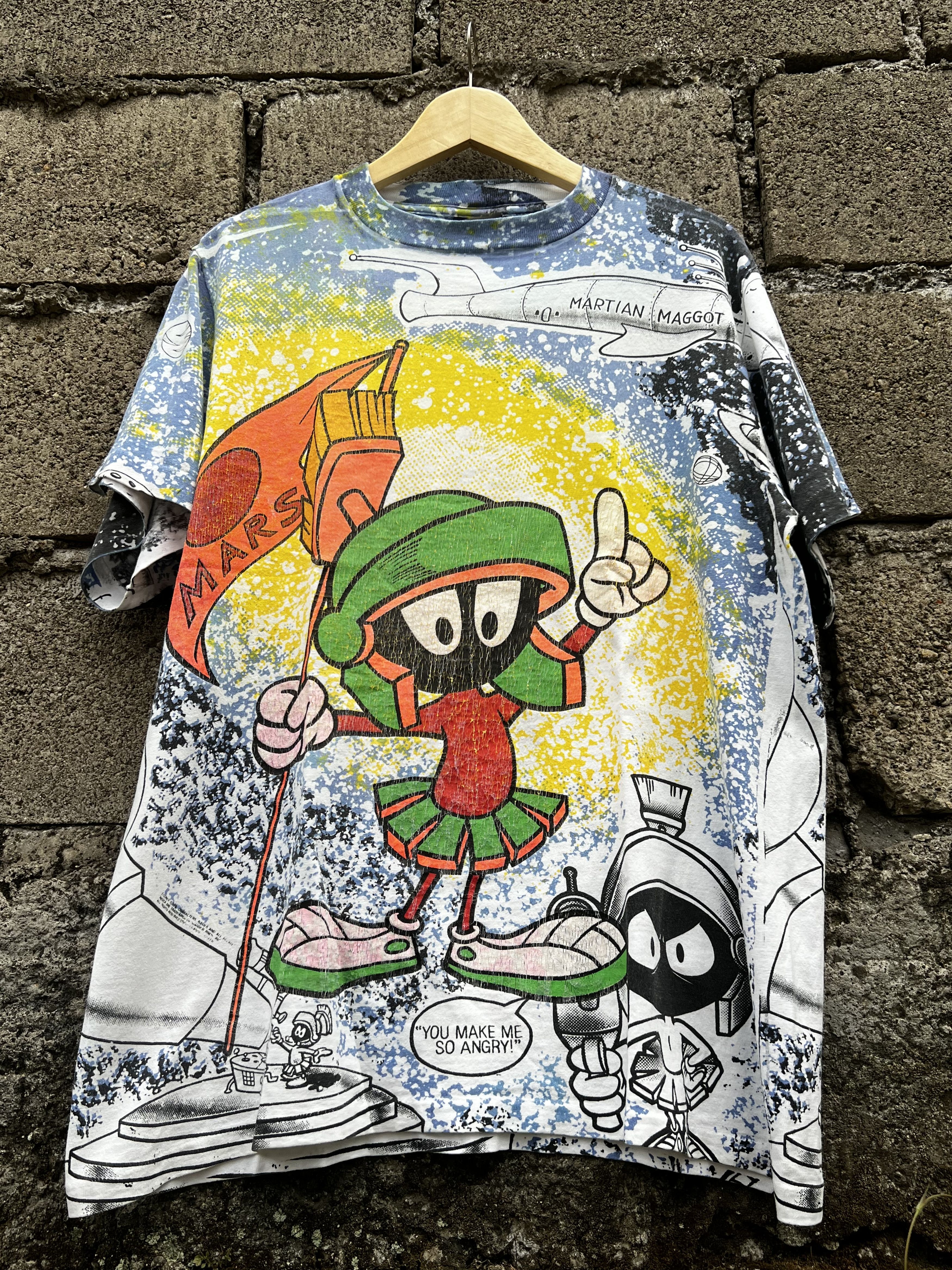 Vintage Vintage Marvin the Martian AOP Tee 90s Size US L / EU 52-54 / 3 - 1 Preview