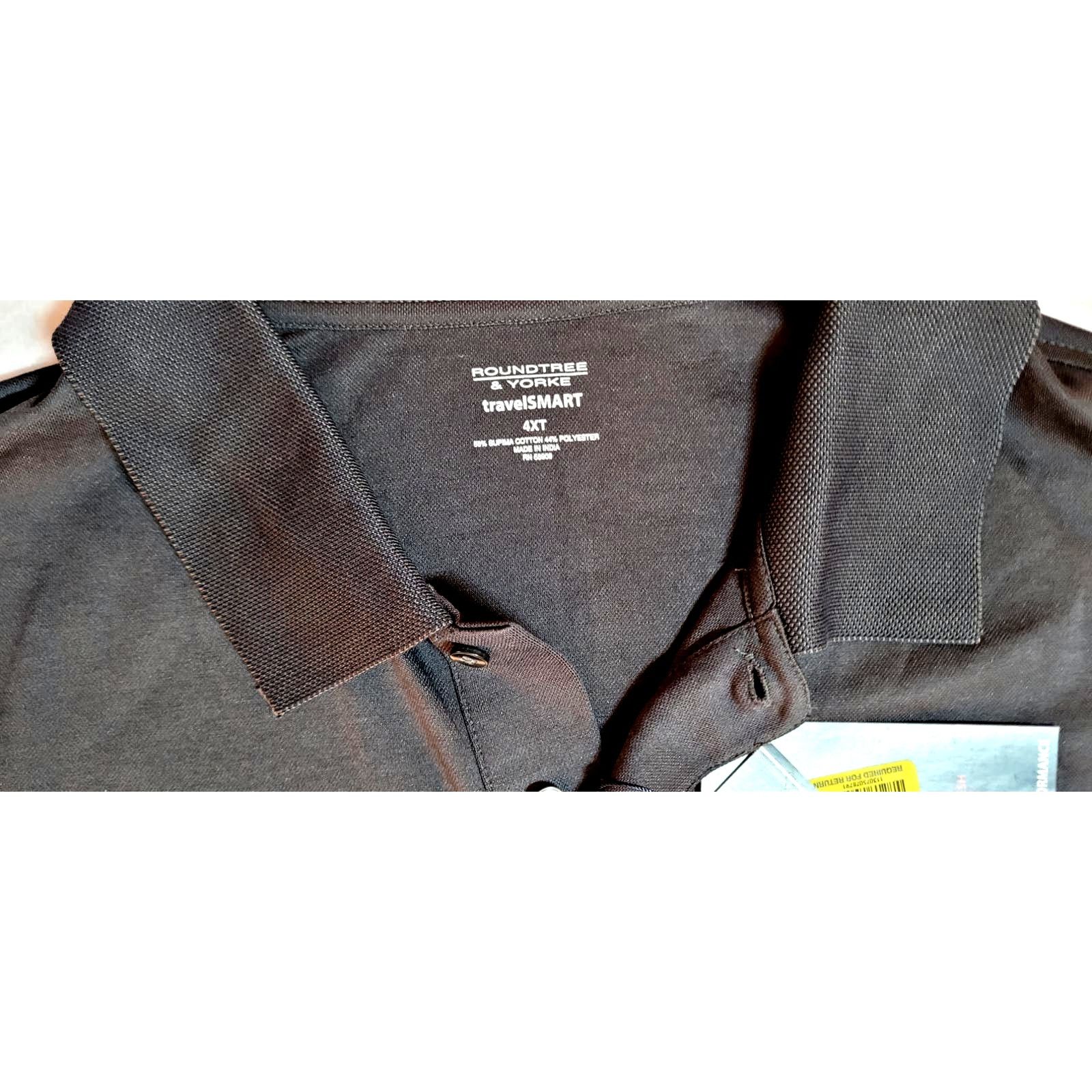Roundtree & Yorke Roundtree & Yorke Travelsmart Mens Polo Shirt 4XT Black Tall Size US XXL / EU 58 / 5 - 5 Thumbnail