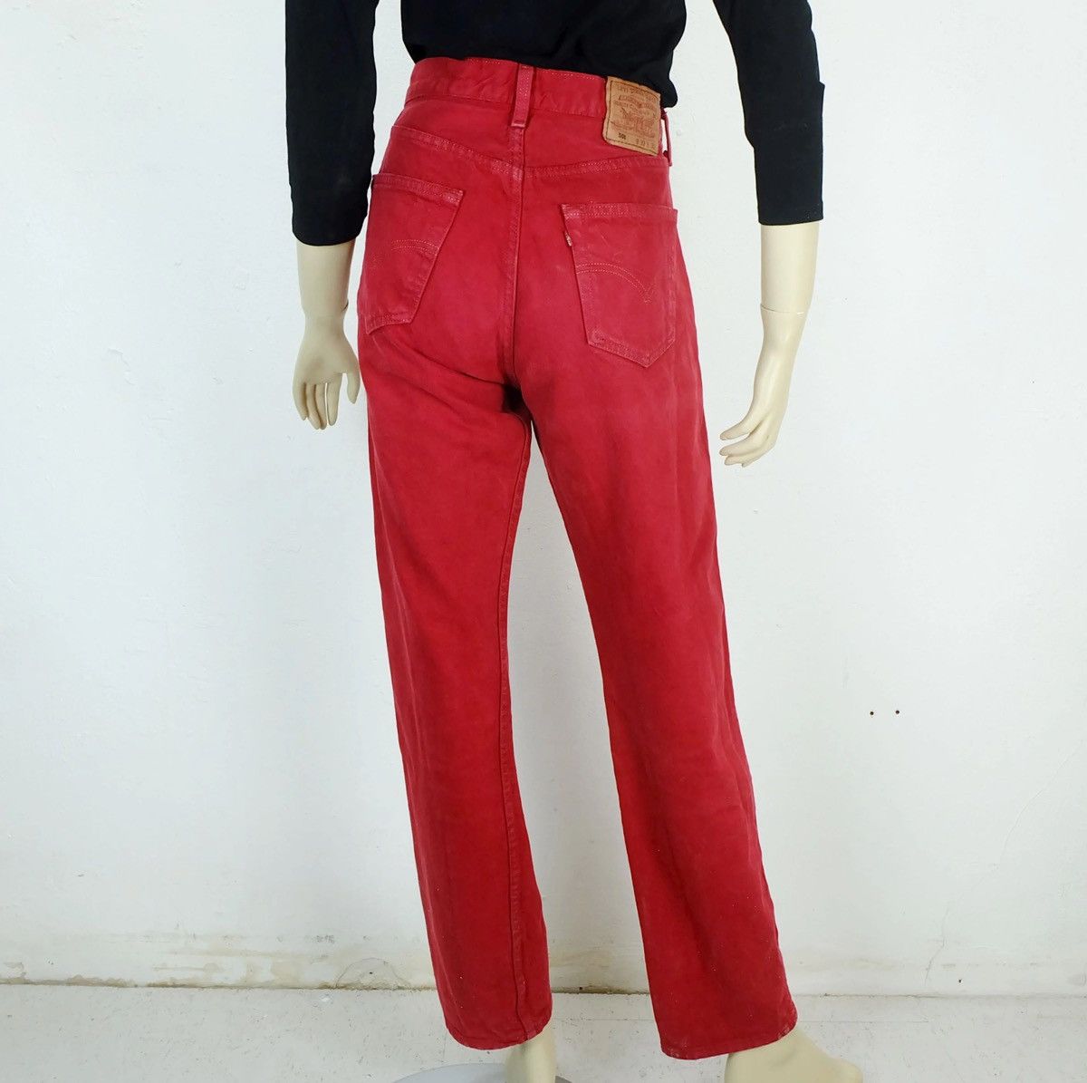 Levi's Vintage Clothing RARE🔥80s Levis 501 🇺🇸 Grunge Kurt Cobain Red Denim Size US 33 - 2 Thumbnail