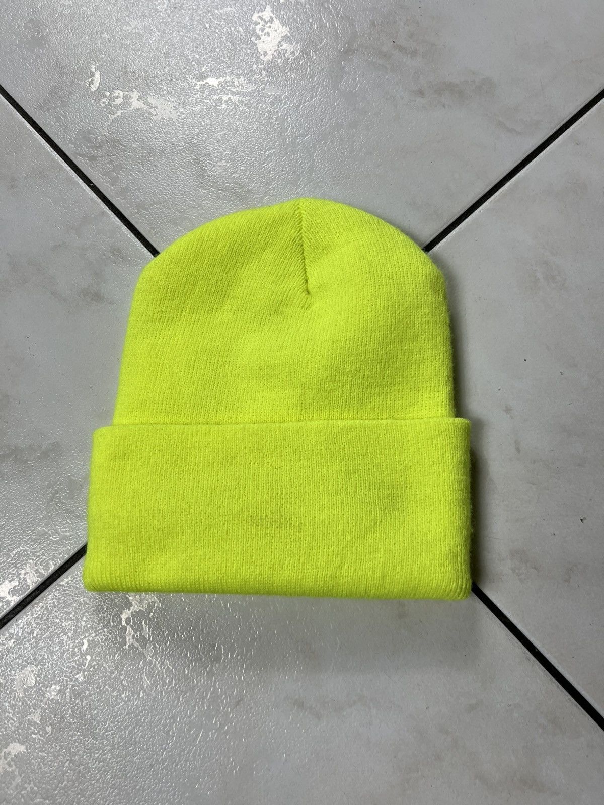 Carhartt Vintage Carhartt acrylic watch hat beanie glaring neon yelow Size ONE SIZE - 7 Thumbnail
