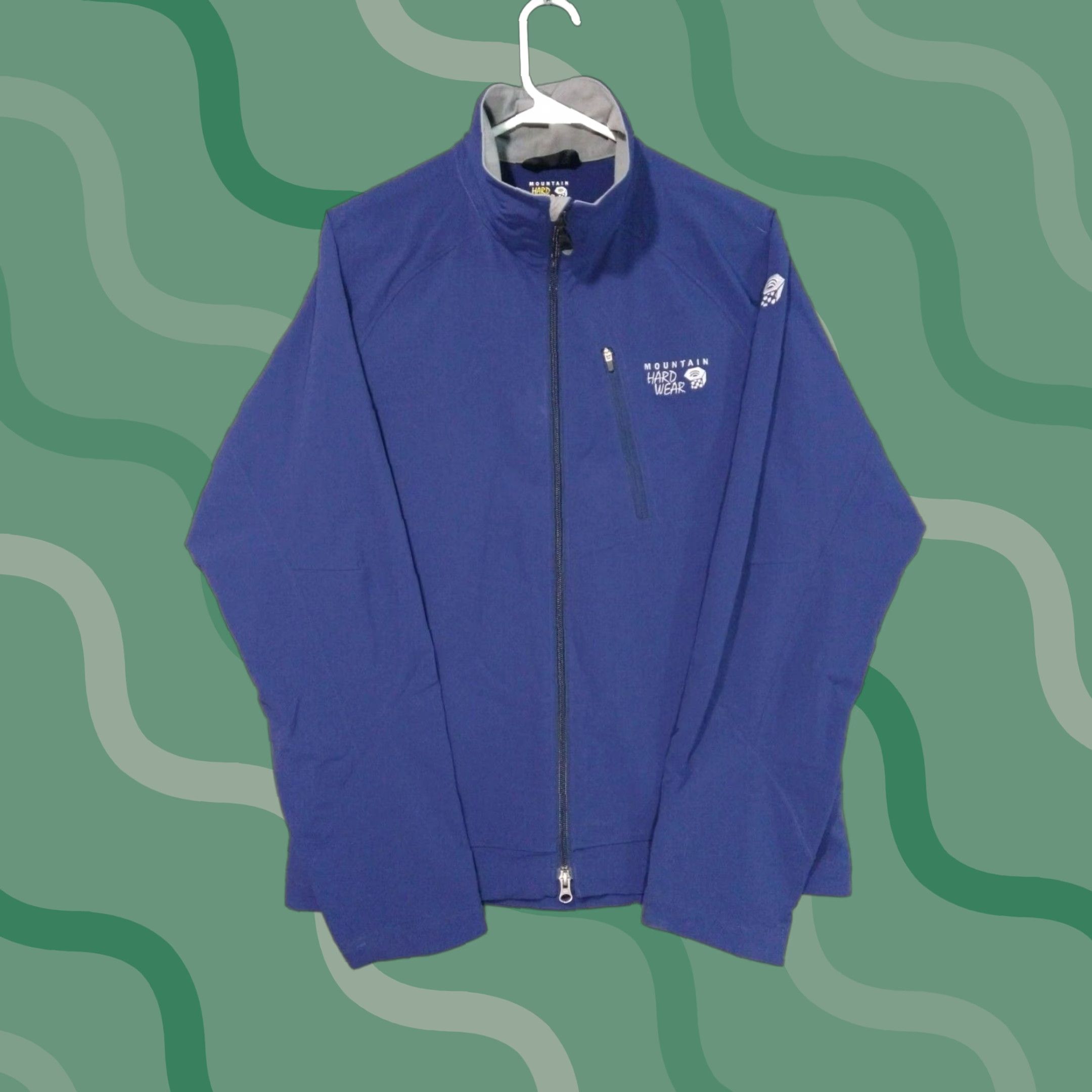 Mountain Hardwear Mountain Hardwear Softshell Jacket Mens Medium Blue Full Zip Outdoor Windbreaker Size US M / EU 48-50 / 2 - 1 Thumbnail