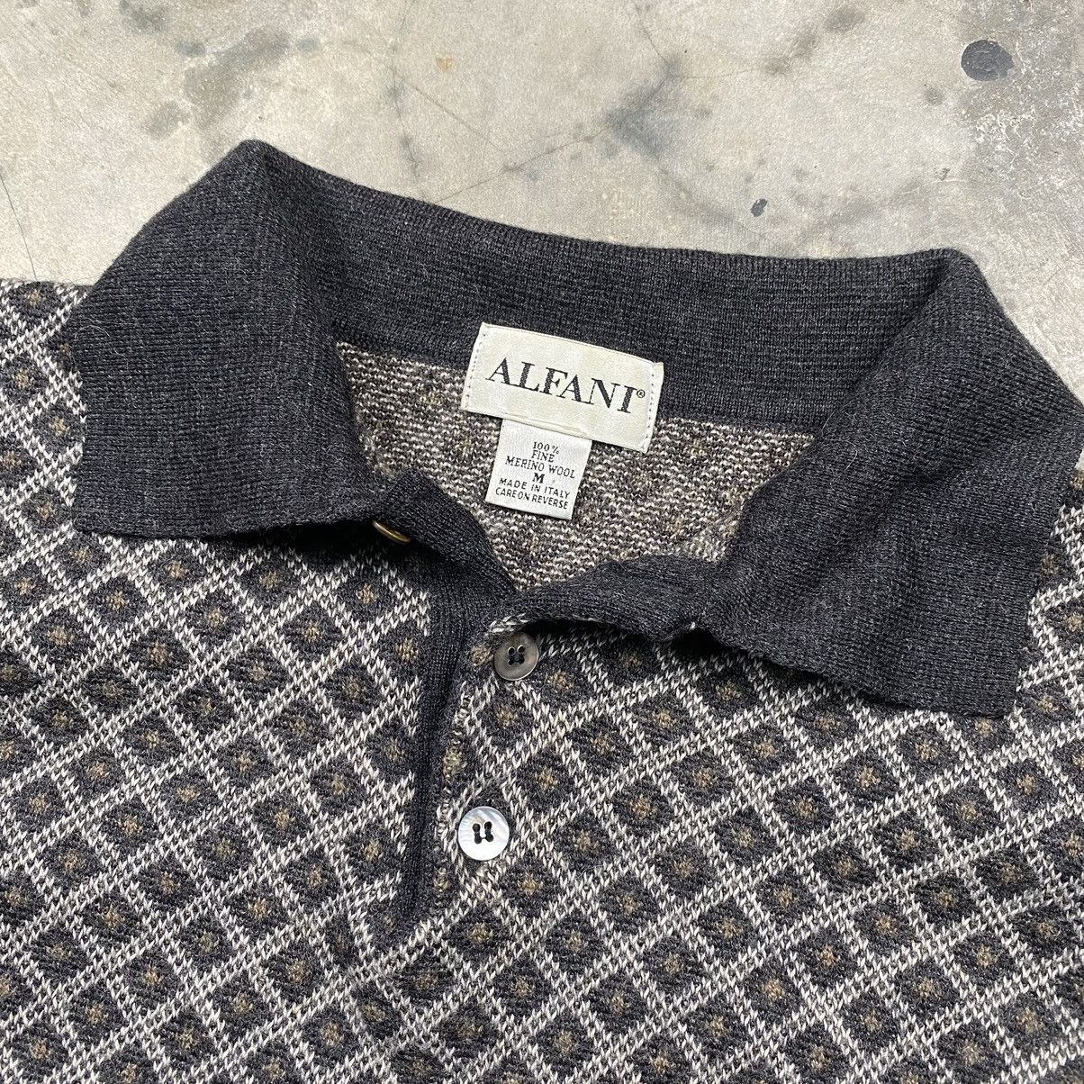 Alfani 90s Alfani Merino Wool Crop Halfbutton Sweaters Size M / US 6-8 / IT 42-44 - 2 Thumbnail