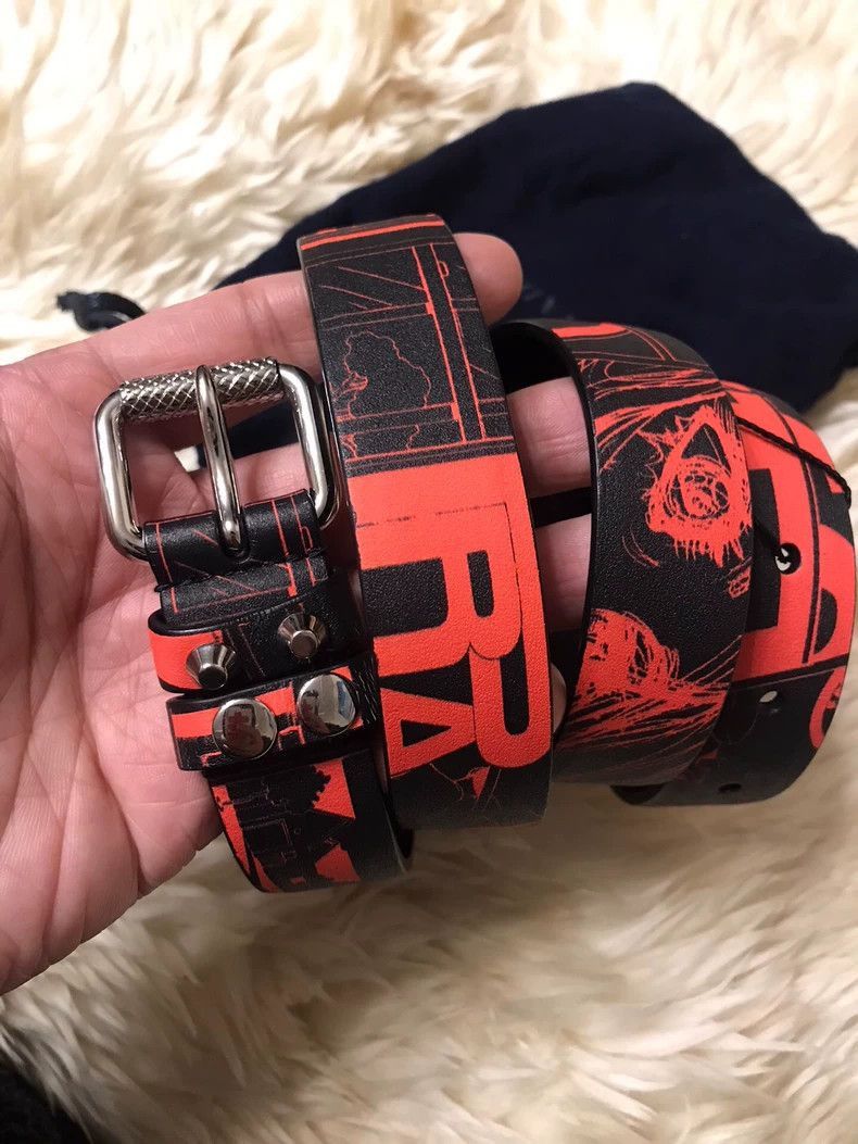 Prada Prada Leather Belt with Comic Graffiti Design-2506 Size ONE SIZE - 6 Thumbnail