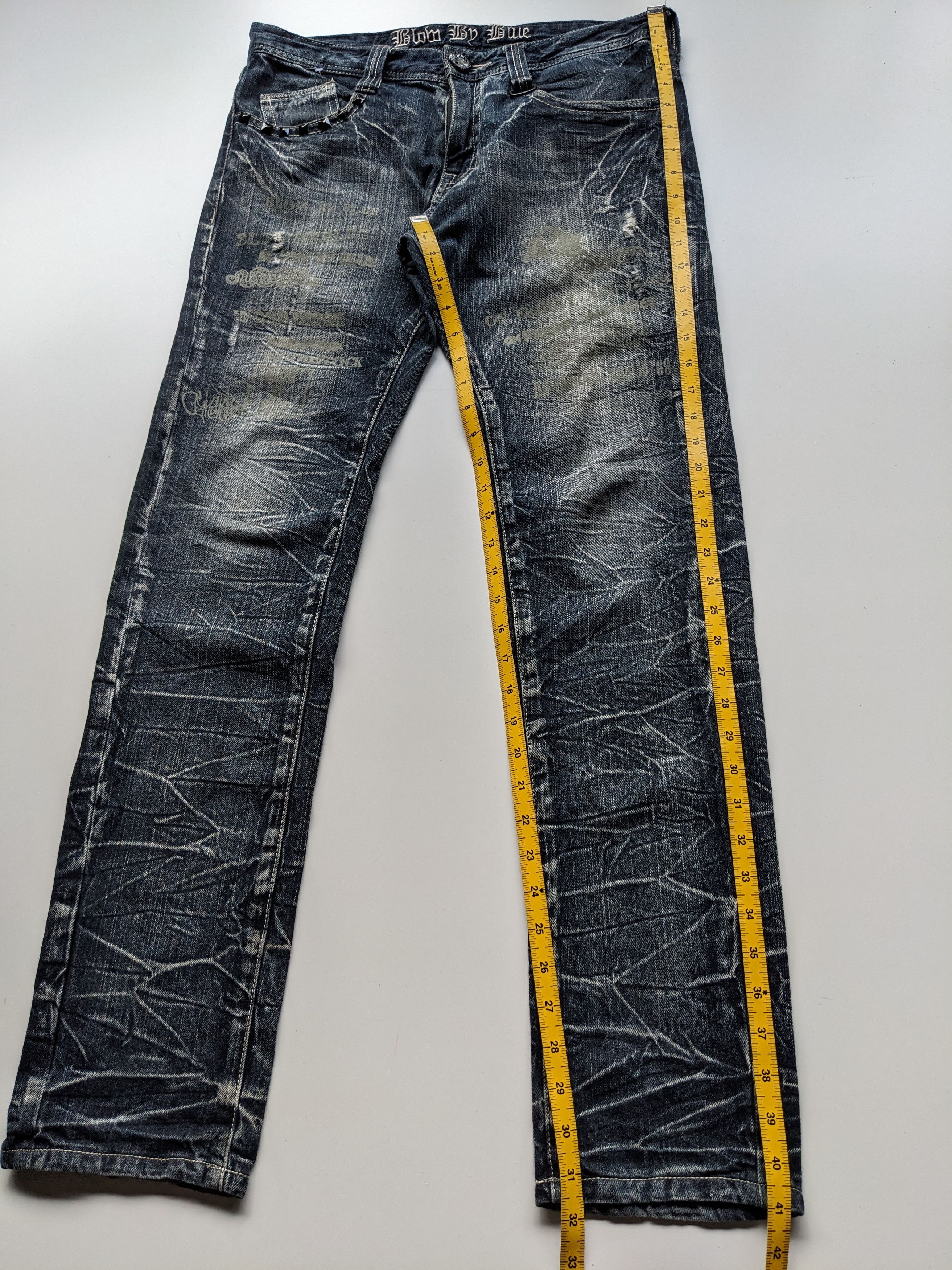 Japanese Brand Blow by Blue thunder clawmark like Hysteric Glamour jeans Size US 34 / EU 50 - 9 Thumbnail