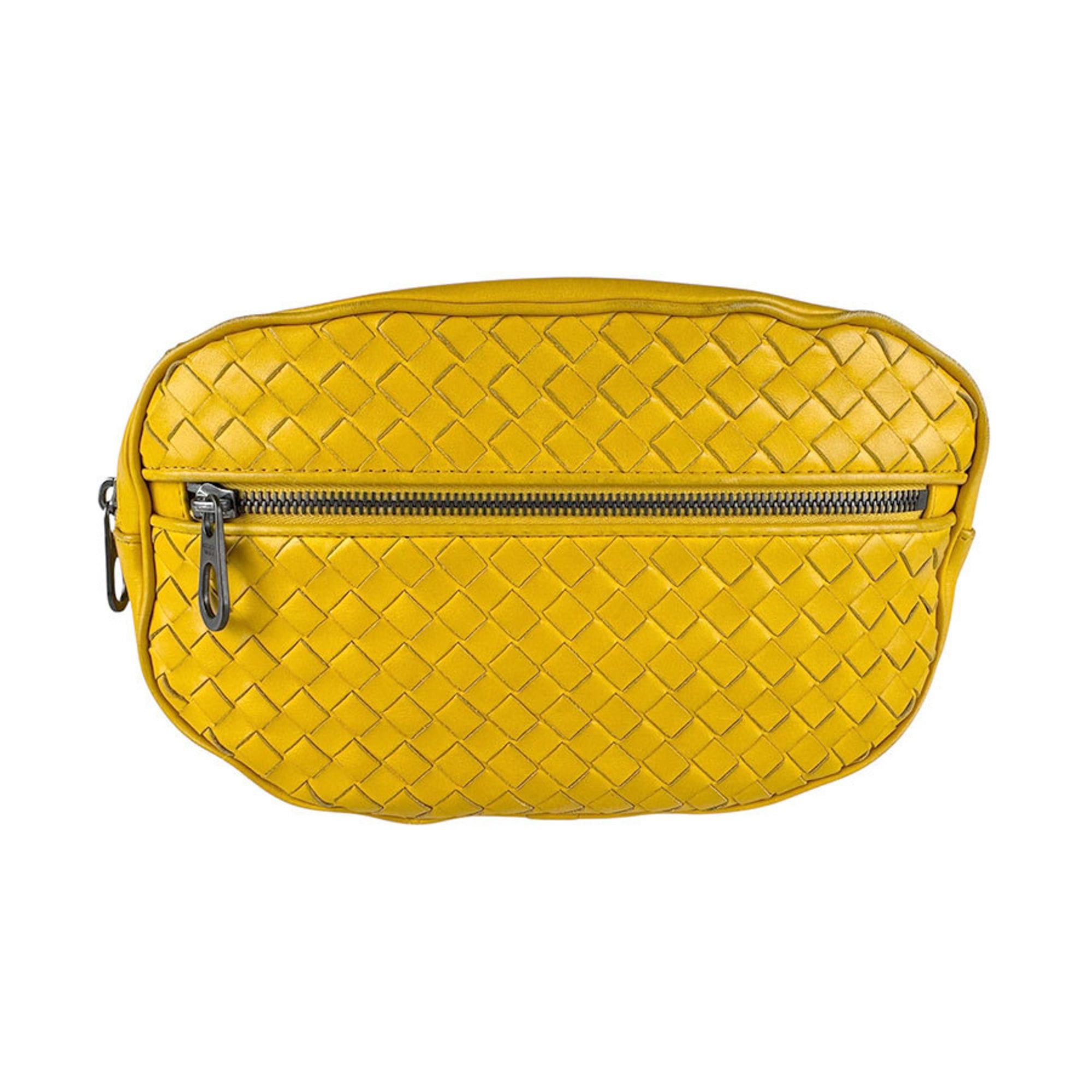 Bottega Veneta Bottega Veneta waist bag in yellow intrecciato leather for men and women. Free shipping. Z8842 Size ONE SIZE - 1 Thumbnail