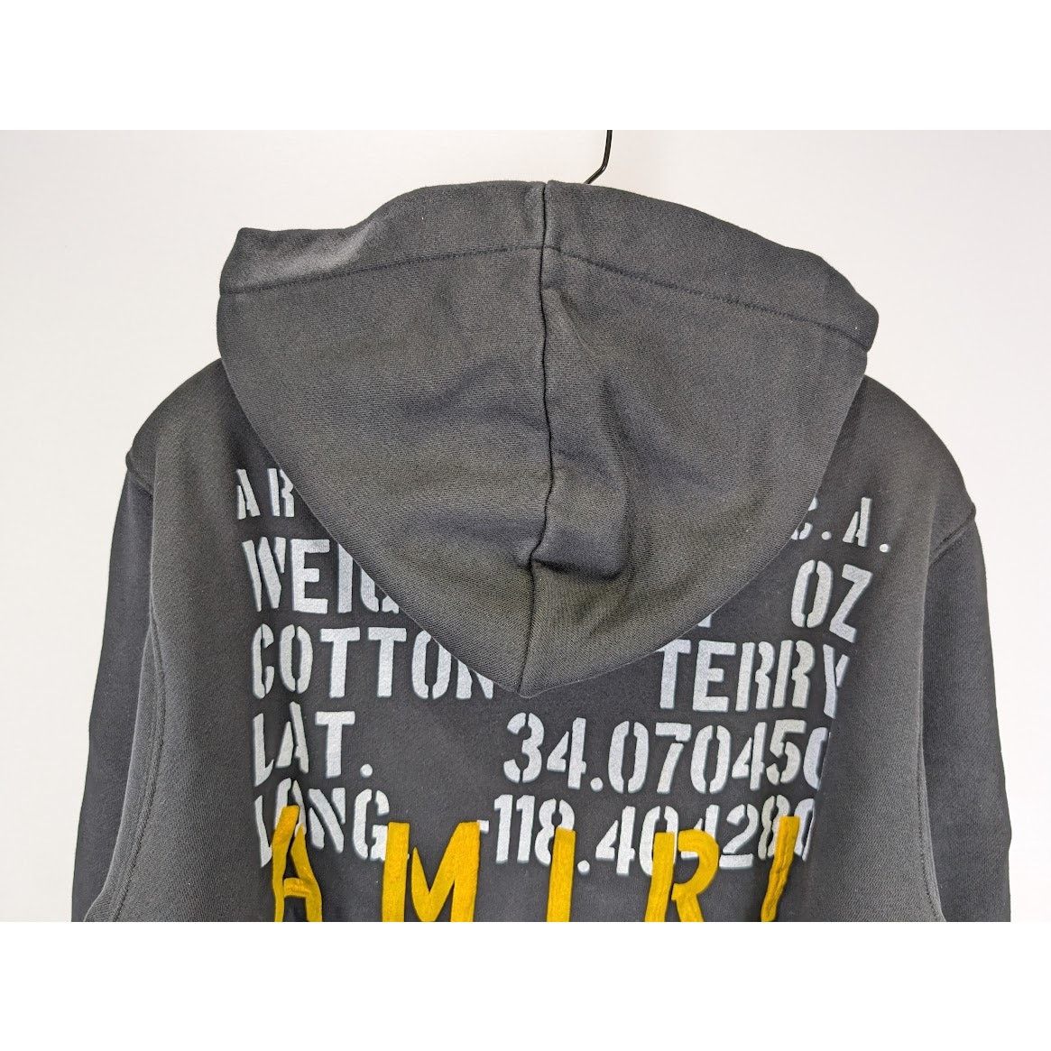 Amiri o1rshd1 Miltary Specs Stencil Hoodie in Black Size US S / EU 44-46 / 1 - 12 Thumbnail