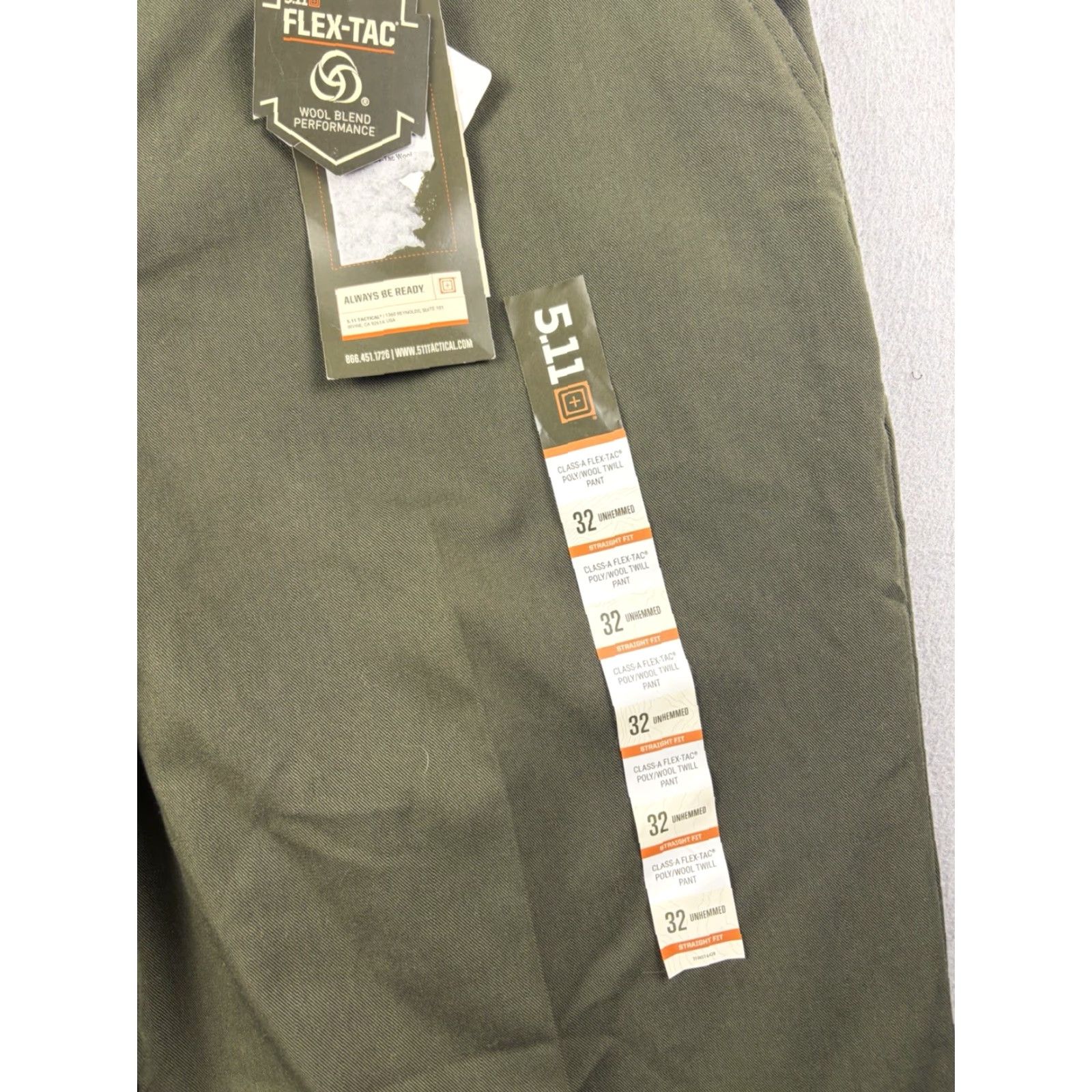 Vintage 5.11 Tactical Pants Men’s Size 32 Green Wool Poly Twill Workwear Cargo Pocket Flat Front Athletic Regular Inseam 37 in Vietnam USA Army Transportation Size US 32 / EU 48 - 7 Thumbnail