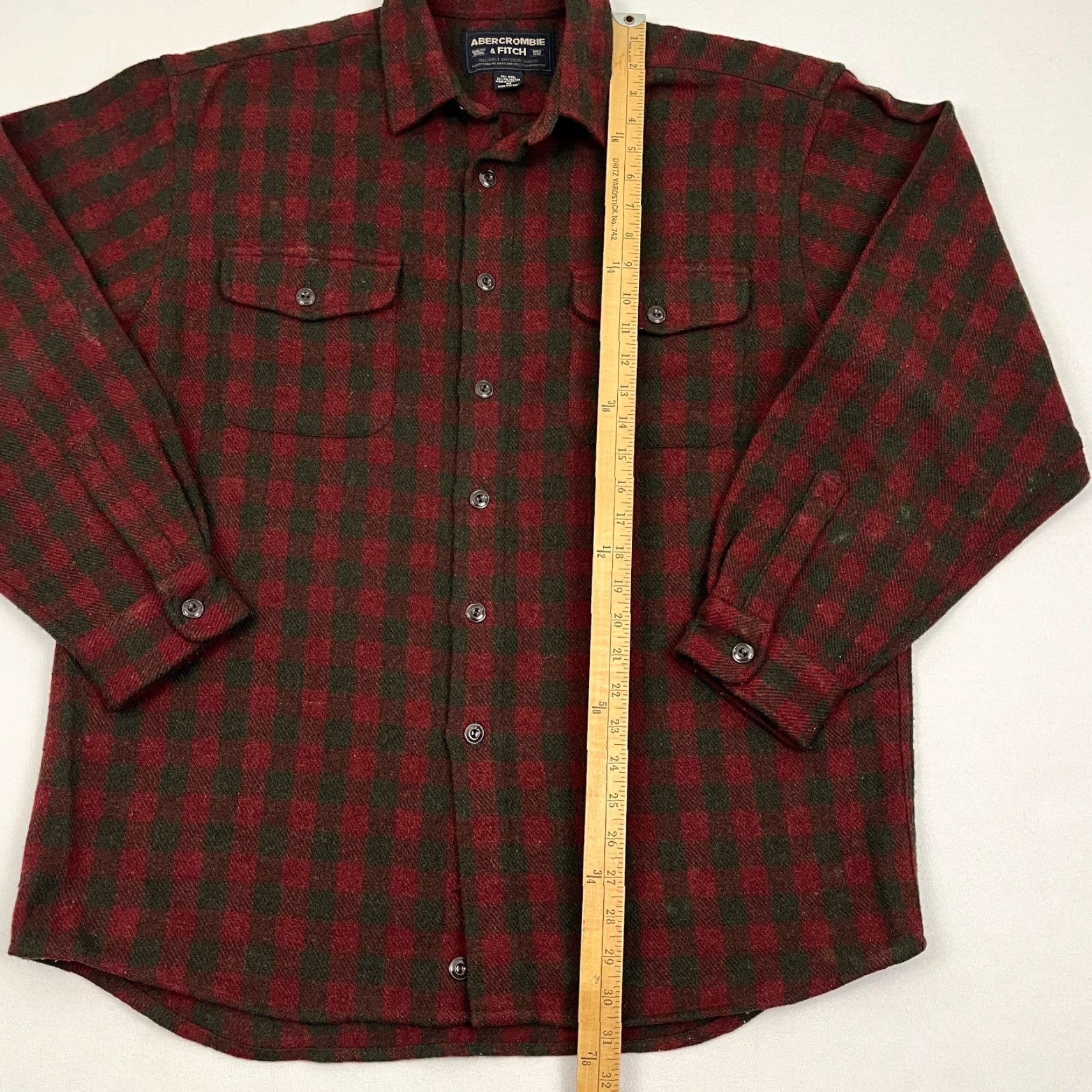 Tommy Bahama VINTAGE Abercrombie & Fitch Shirt Mens M Wool Plaid Heavyweight Made in Portugal Size US M / EU 48-50 / 2 - 3 Thumbnail
