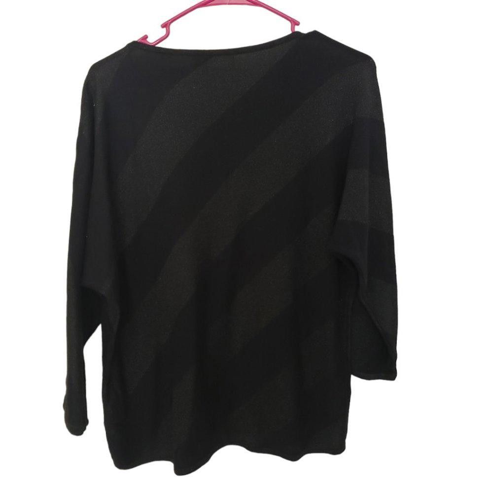 Jones New York CT231 Ladies Jones New York Black Lightweight Sweater XL Size XL / US 12-14 / IT 48-50 - 3 Thumbnail