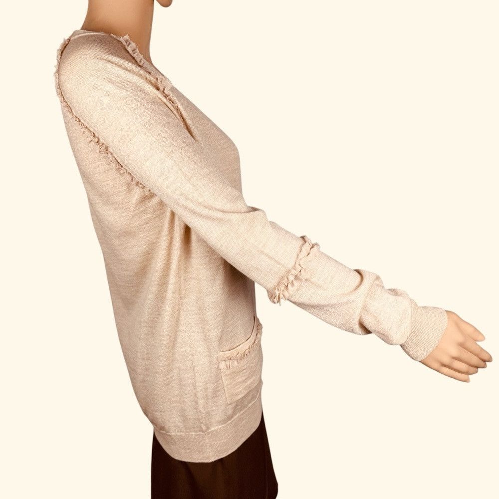 Other NWT New Maison Pere Beige Wool Cashmere Silk Sweater Cardig Size S / US 4 / IT 40 - 2 Thumbnail