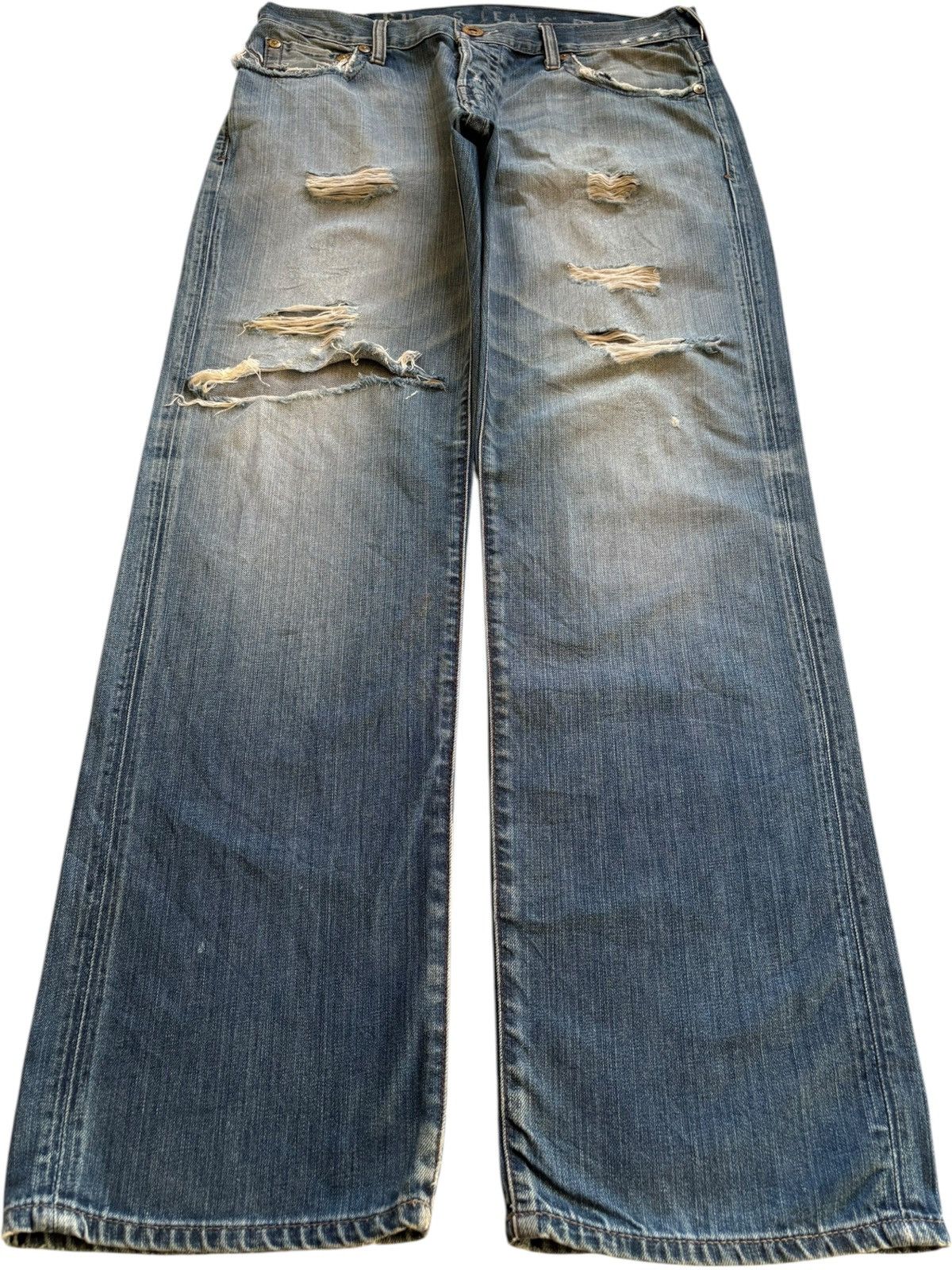 Vintage Guess Faded Wash Distressed Ripped Baggy Jeans