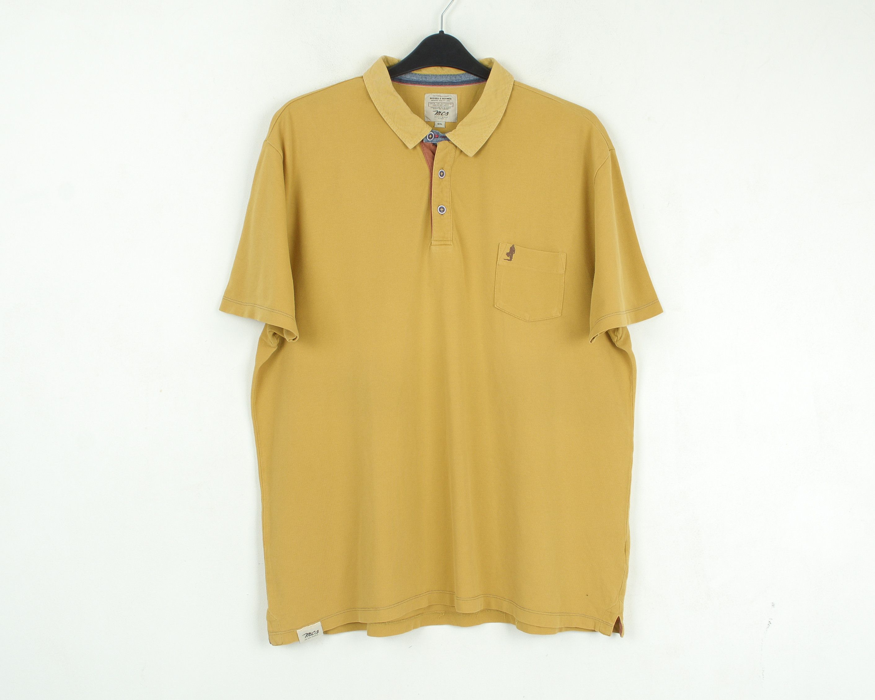 Marlboro Classics MCS 4XL Polo Shirt Short Sleeve Cotton Mustard Casual Top Size US XXL / EU 58 / 5 - 1 Thumbnail