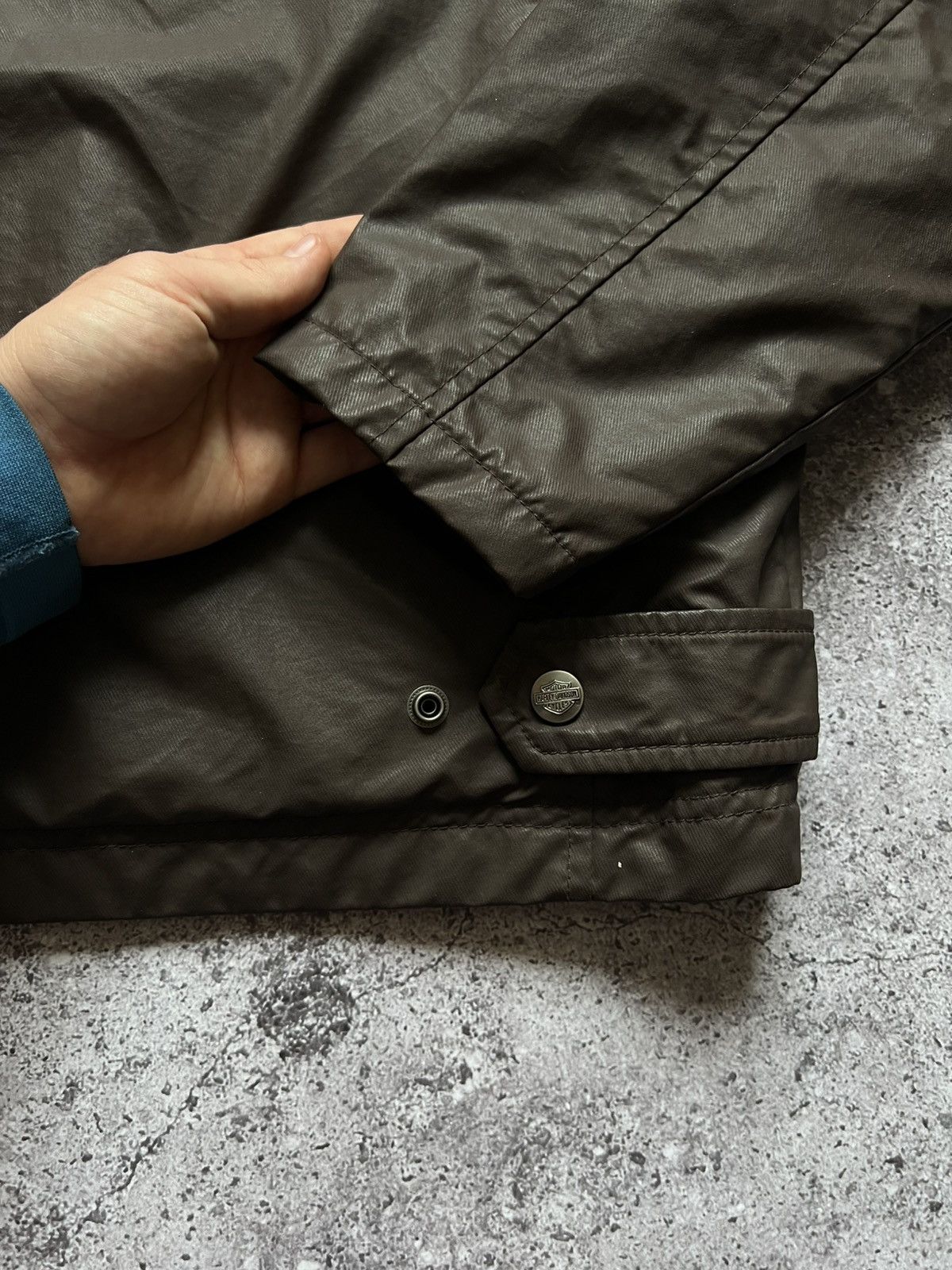 Harley Davidson × Vintage Harley Davidson Hooded Jacket Brown Size US XL / EU 56 / 4 - 11 Thumbnail