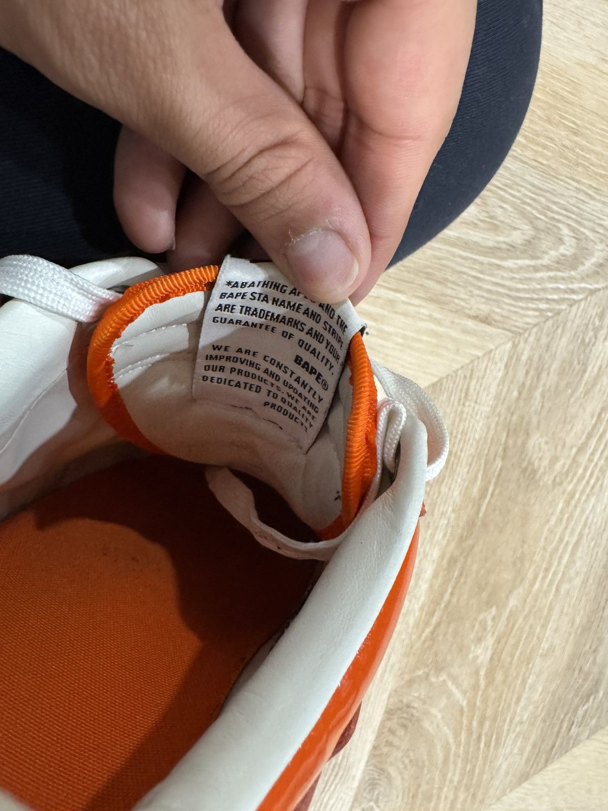 Bape Bapestas Orange Size US 13 / EU 46 - 8 Thumbnail