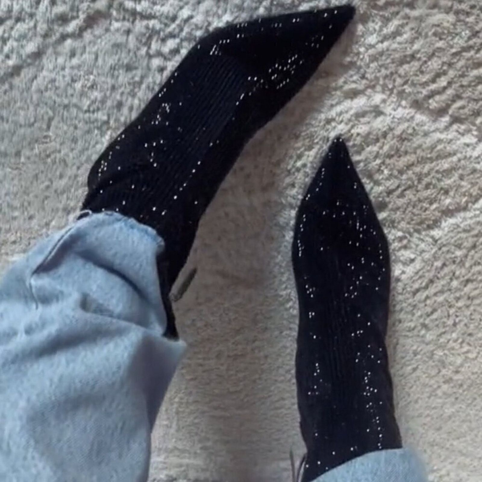 Zara ZARA Rhinestone Pointed Toe Ankle Boots – Sz 6.5, 8 NWT Size US 6.5 / IT 36.5 - 13 Thumbnail