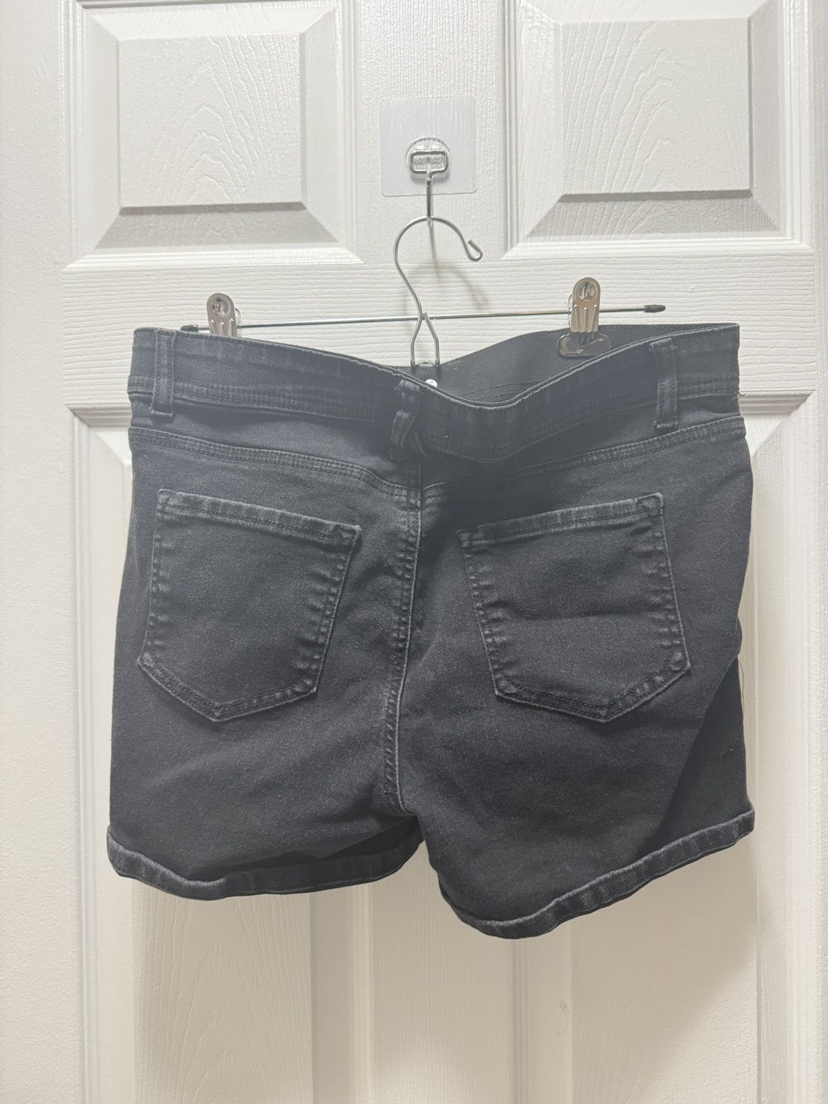 Guardian Angel × Japanese Brand Angels Forever Young Black Biker Denim Shorts Goth E-Girl Size 30" / US 8 / IT 44 - 2 Thumbnail