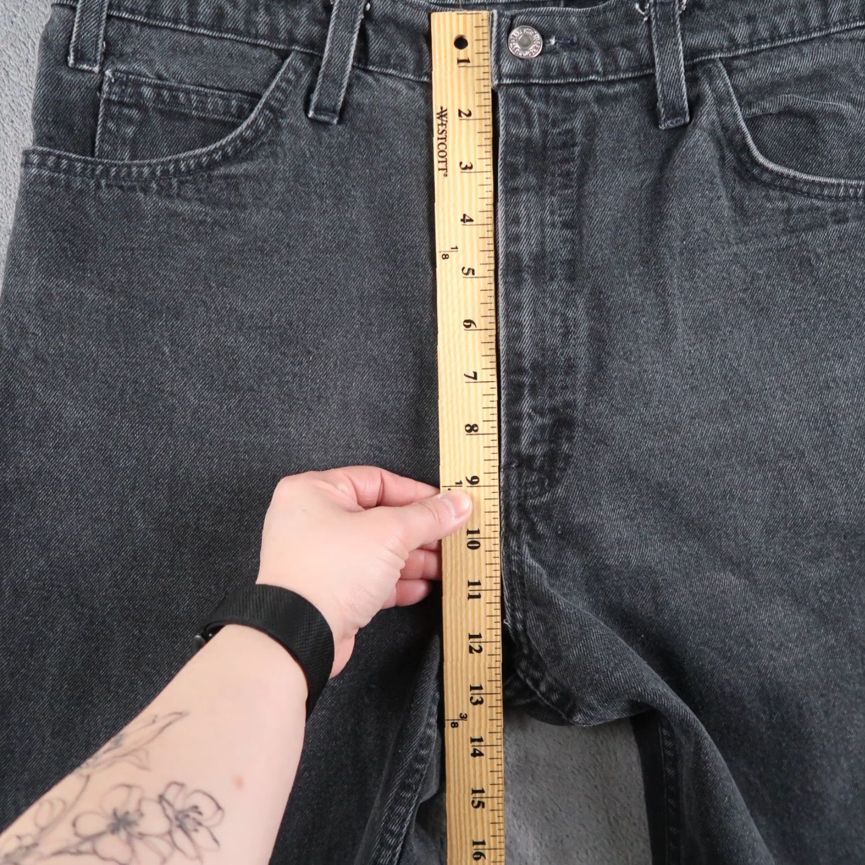 Levi's VINTAGE Levi's 550 Jeans 36 Adult Regular Black Levi's 550 90s USA Denim 5-Pocket Relaxed Orange Tab 36x34 (34x33.5) -Men- Vintage 90s Size US 36 / EU 52 - 7 Thumbnail