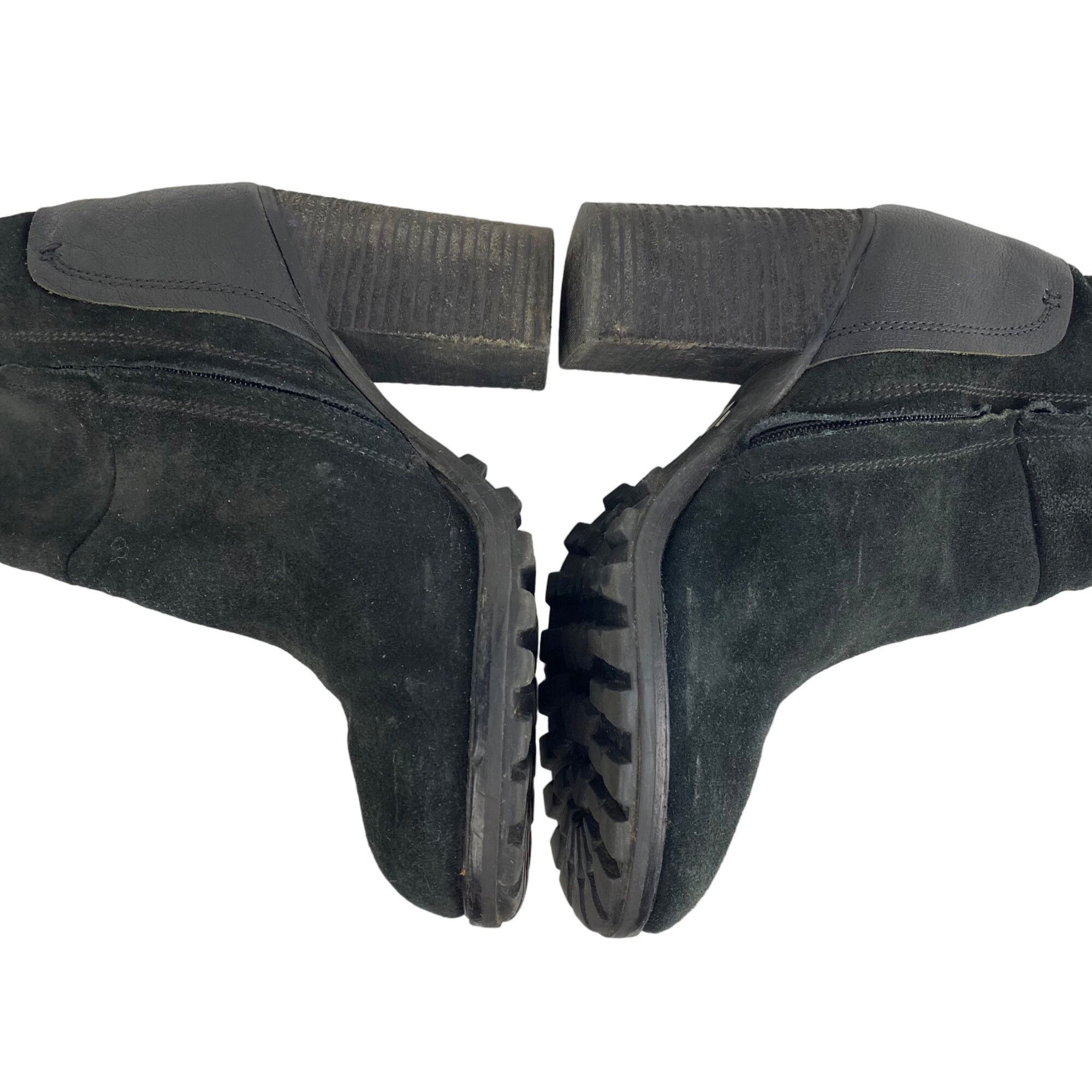 Sam Edelman Sam Edelman Franklin Black Suede Leather Block Heel ankle Bo Size US 10 / IT 40 - 5 Thumbnail