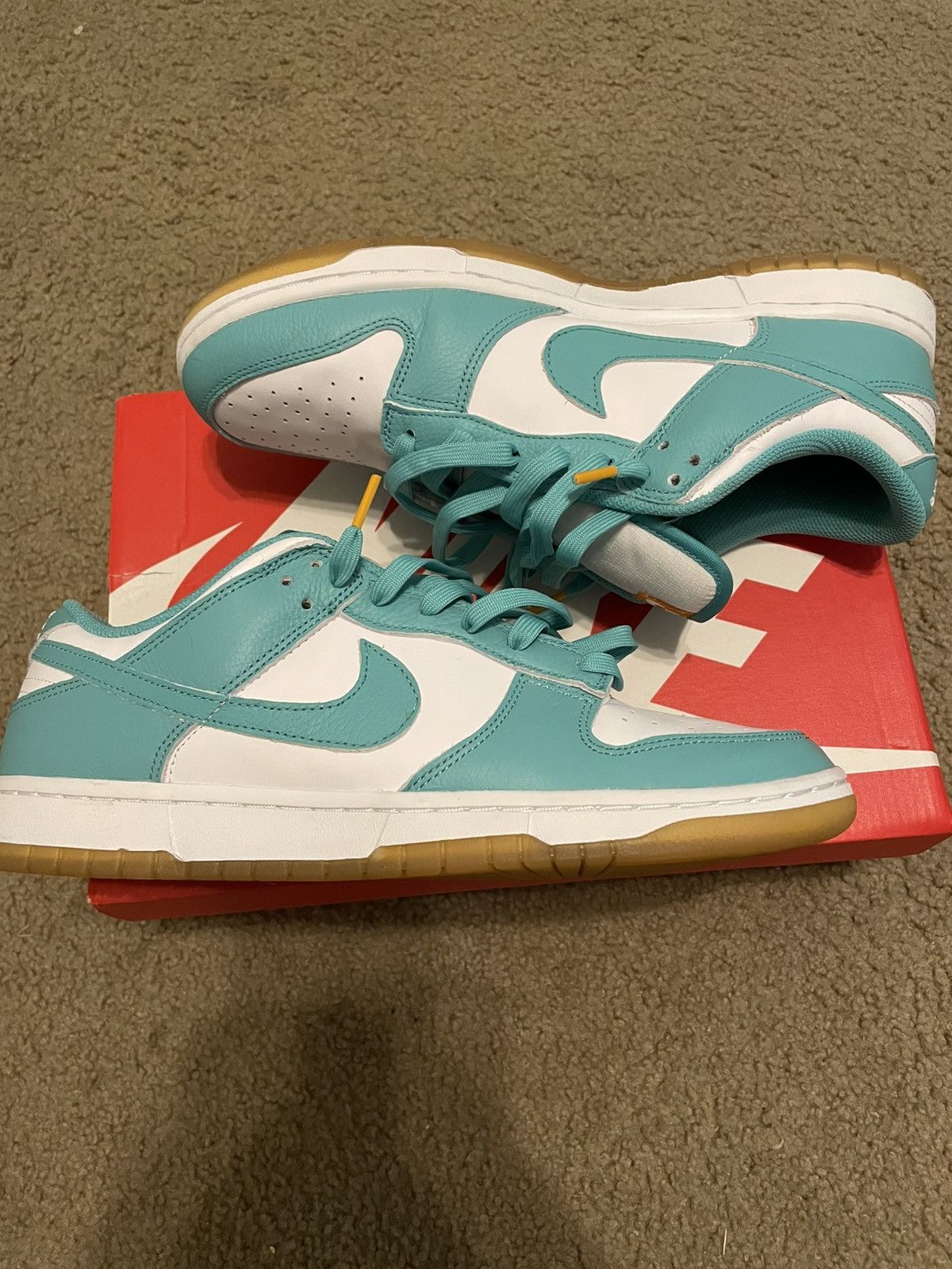 Nike Nike Dunk Low White/Washed Teal Size US 10.5 / EU 43-44 - 3 Thumbnail
