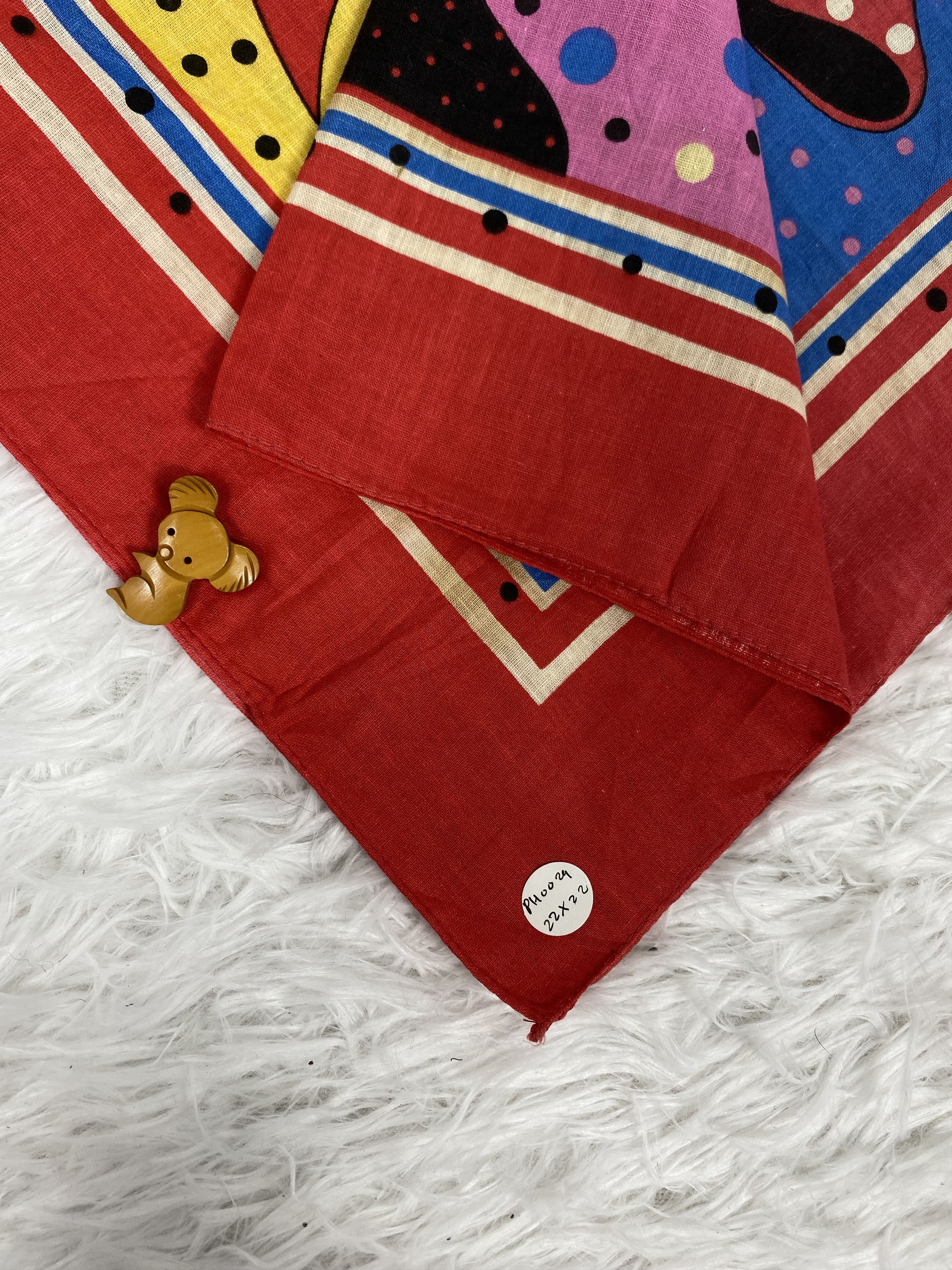 Other Vintage Bandana Handkerchief PH0029 Size ONE SIZE - 2 Thumbnail