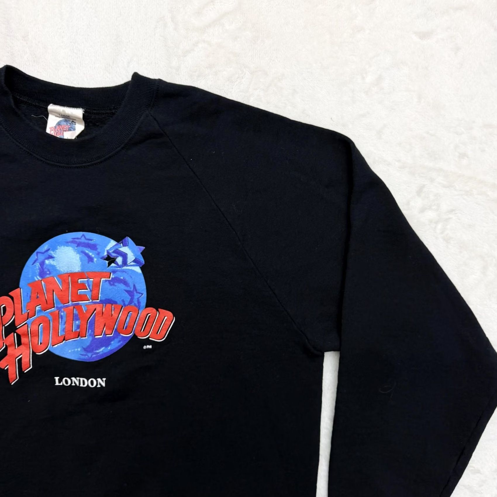 Planet Hollywood VINTAGE Planet Hollywood London Sweatshirt Mens Large Black Graphic 90s Crewneck Logo Printed Pullover Movie City Size US L / EU 52-54 / 3 - 4 Thumbnail