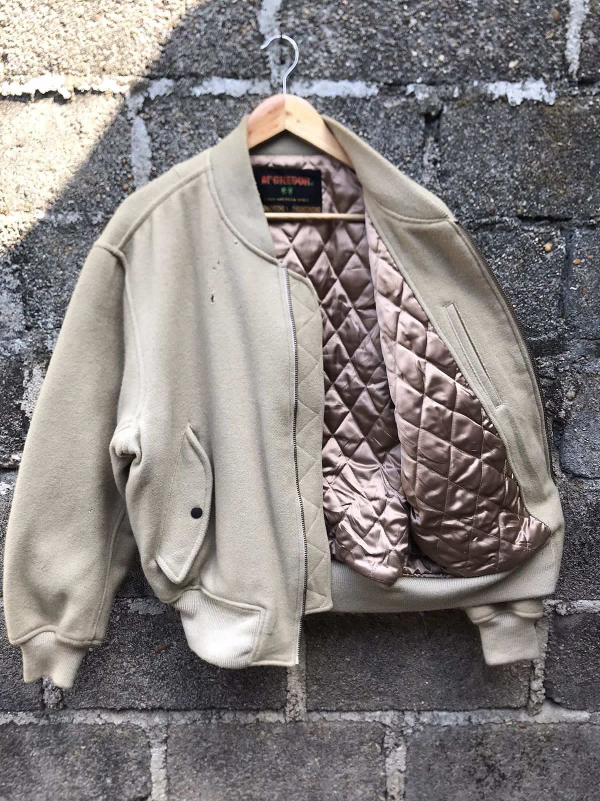 McGregor × Vintage ⚡️Vintage 90s Mc Gregor Wool Bomber Jacket Size US L / EU 52-54 / 3 - 6 Thumbnail