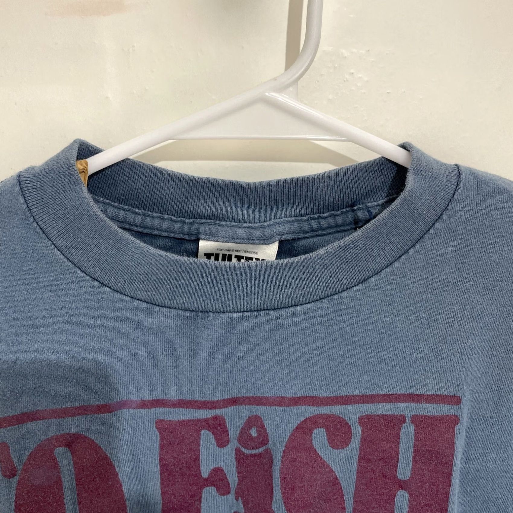Tultex VINTAGE Tultex T-Shirt Men XL Blue Distressed Fisherman Logo Graphic Print Short Sleeve Crew Neck All Seasons Regular Fit 2000-2009 Man Size US XL / EU 56 / 4 - 3 Thumbnail
