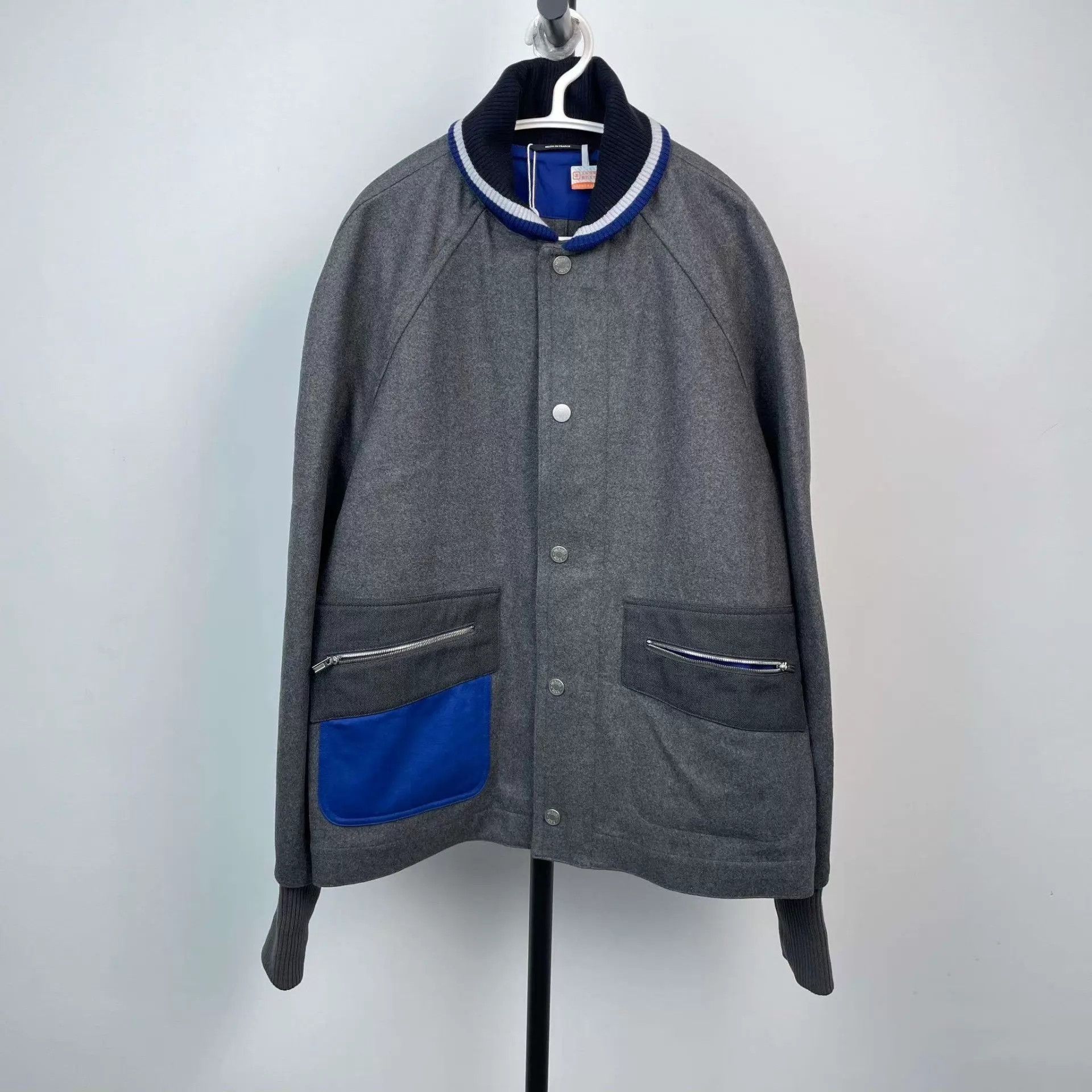 Hermes Hermès 98-new gray wool coat 50 Size US M / EU 48-50 / 2 - 1 Thumbnail