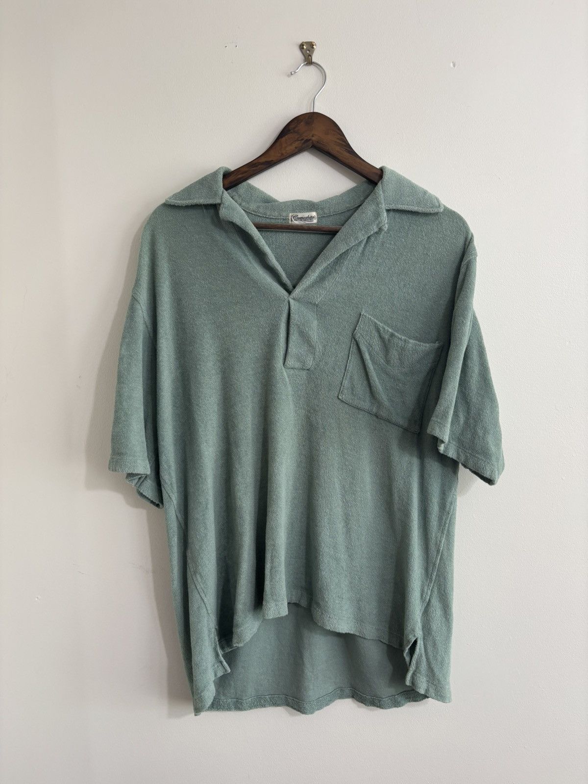 Camoshita Skipper Camp-Collar Cotton Terry Shirt (Green) Size US M / EU 48-50 / 2 - 1 Thumbnail