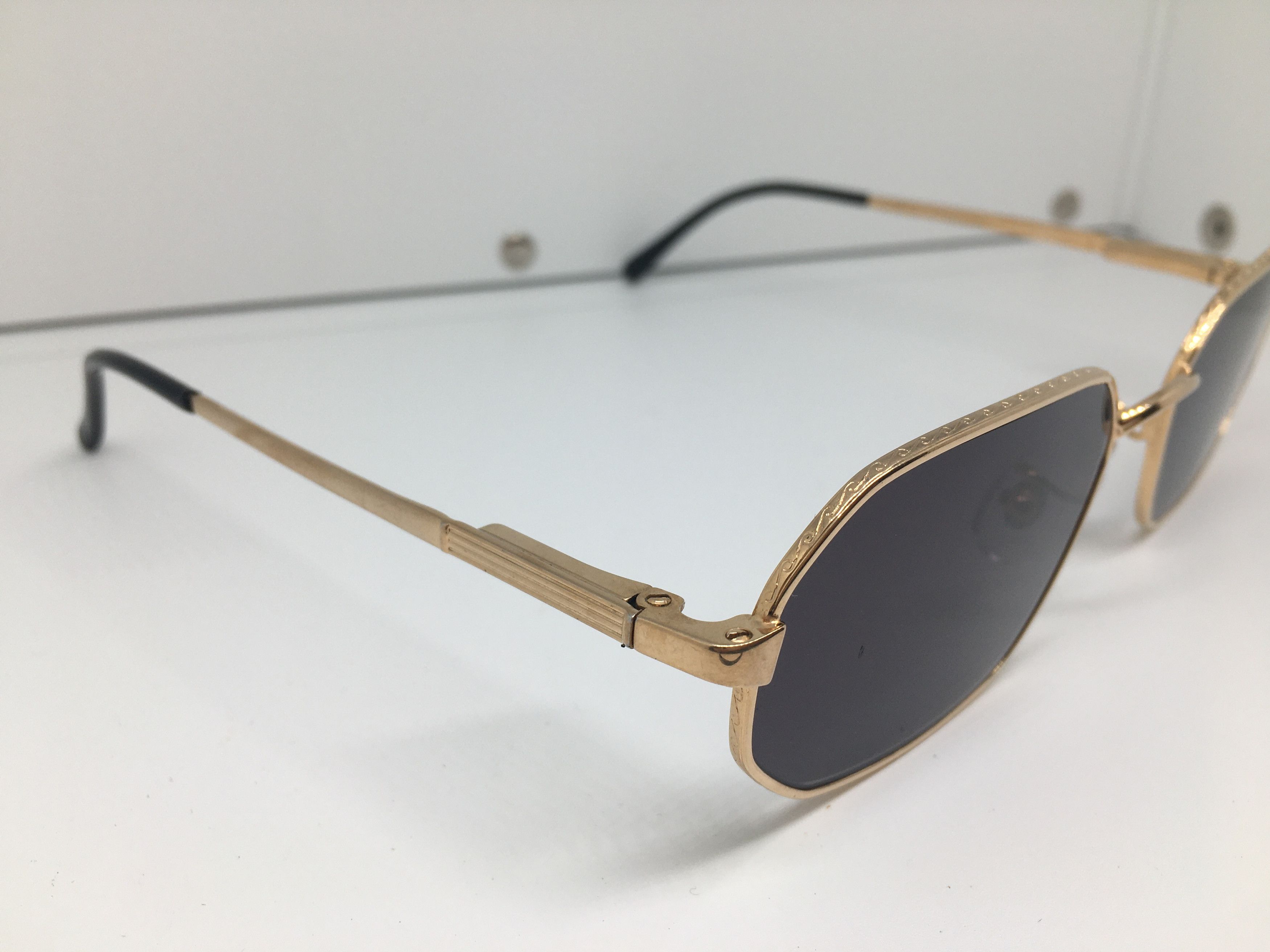 Vintage Vintage 21 de Bourgeois 2002 Gold Sunglasses Frame France Size ONE SIZE - 1 Thumbnail
