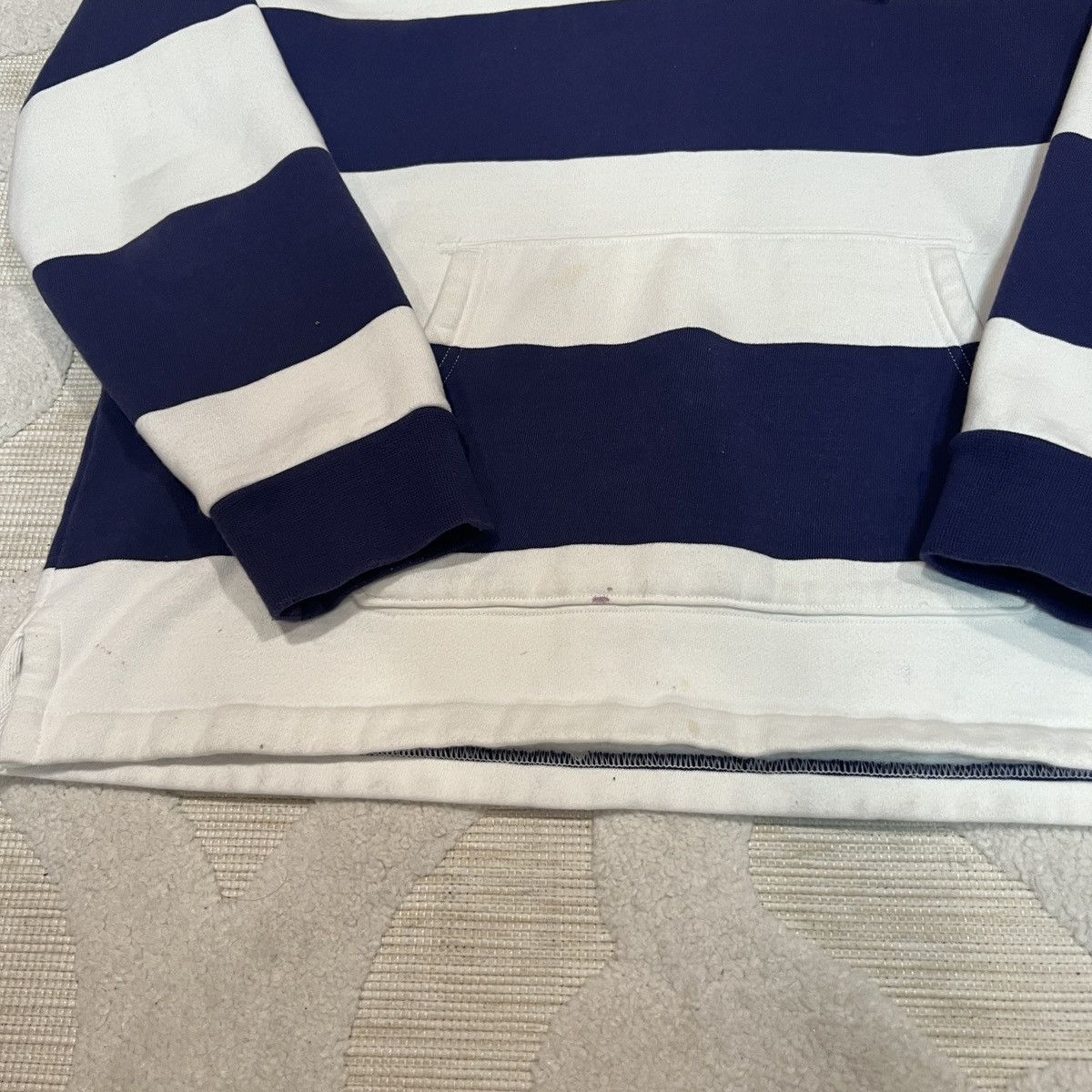 Polo Ralph Lauren Polo Ralph Lauren Rugby Striped Hoodie Sweatshirt Size US M / EU 48-50 / 2 - 7 Thumbnail