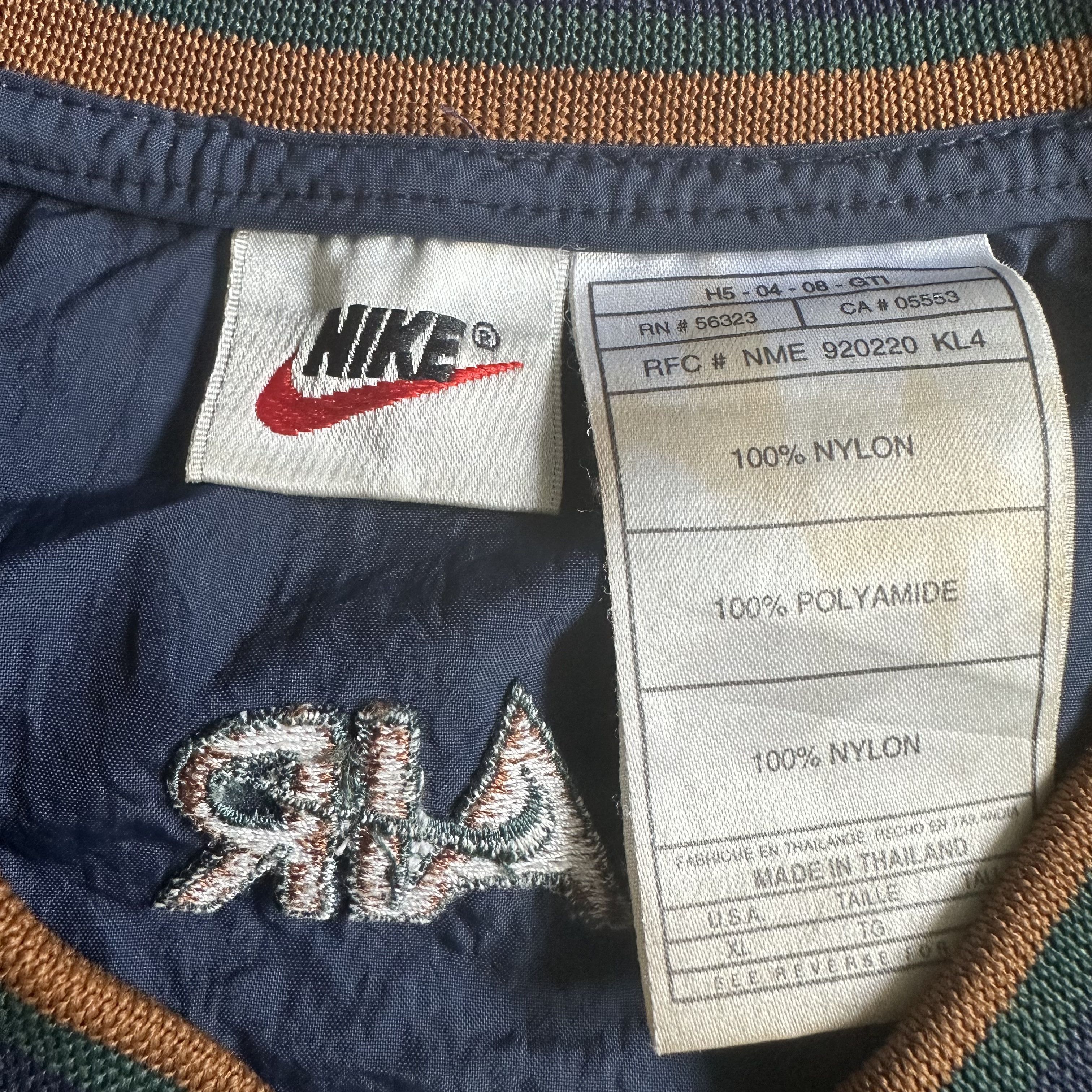 Nike NIKE VINTAGE Y2K BIG BROWN SWOOSH LOGO NYLON SWEATSHIRT Size US XL / EU 56 / 4 - 3 Thumbnail