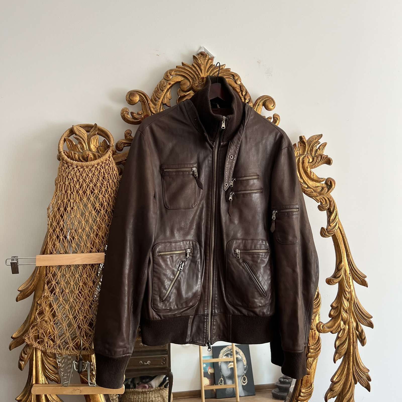 Vintage Italian Leather outlet Jacket