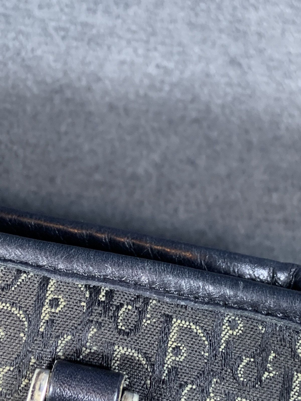 Dior Vintage Christian Dior Monogram Black Tote Bag 10 Inch Size ONE SIZE - 11 Thumbnail