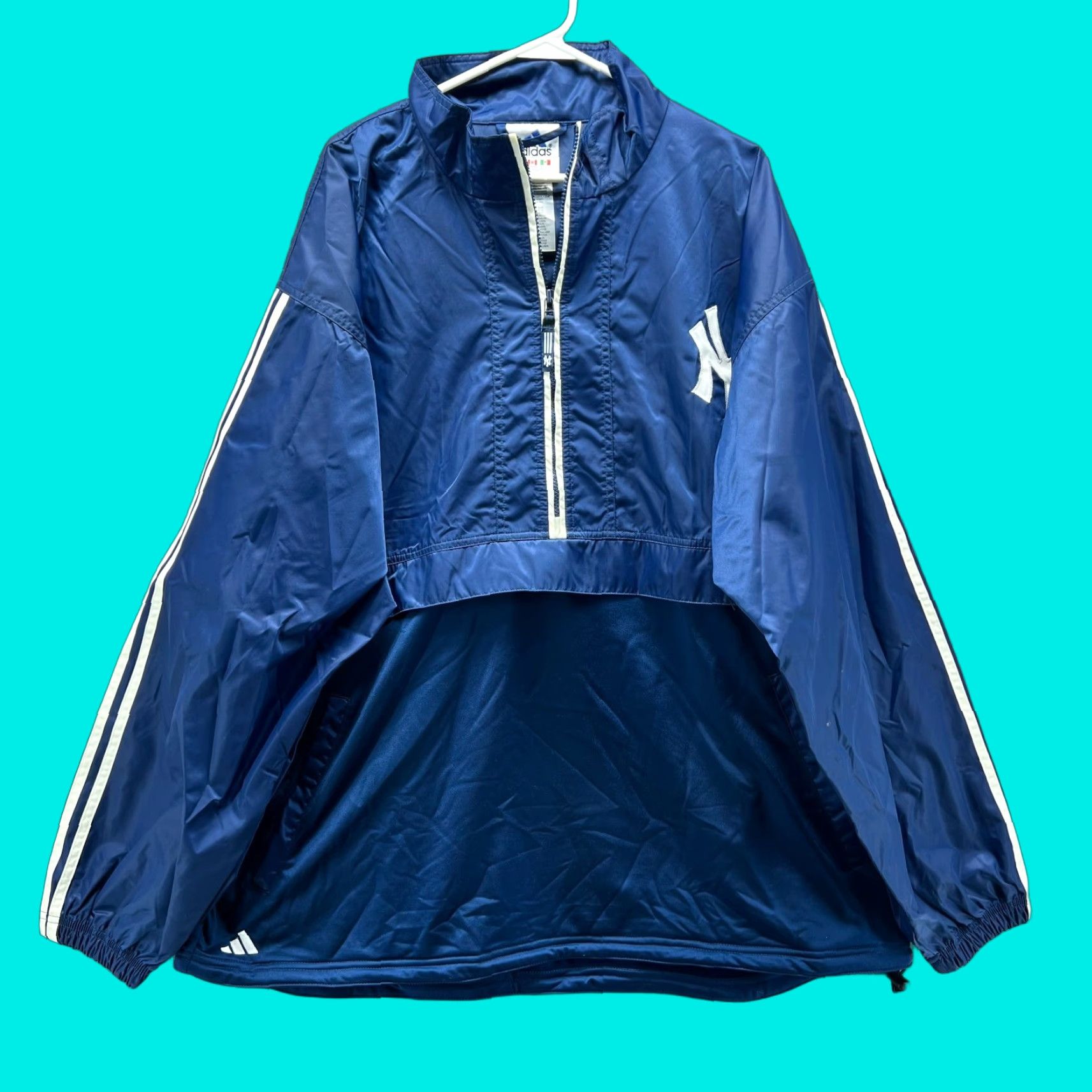 Adidas adidas Jacket Windbreaker Nylon Blue 2XL Mens Zip 1/2 Vintage? No Size US XXL / EU 58 / 5 - 1 Thumbnail
