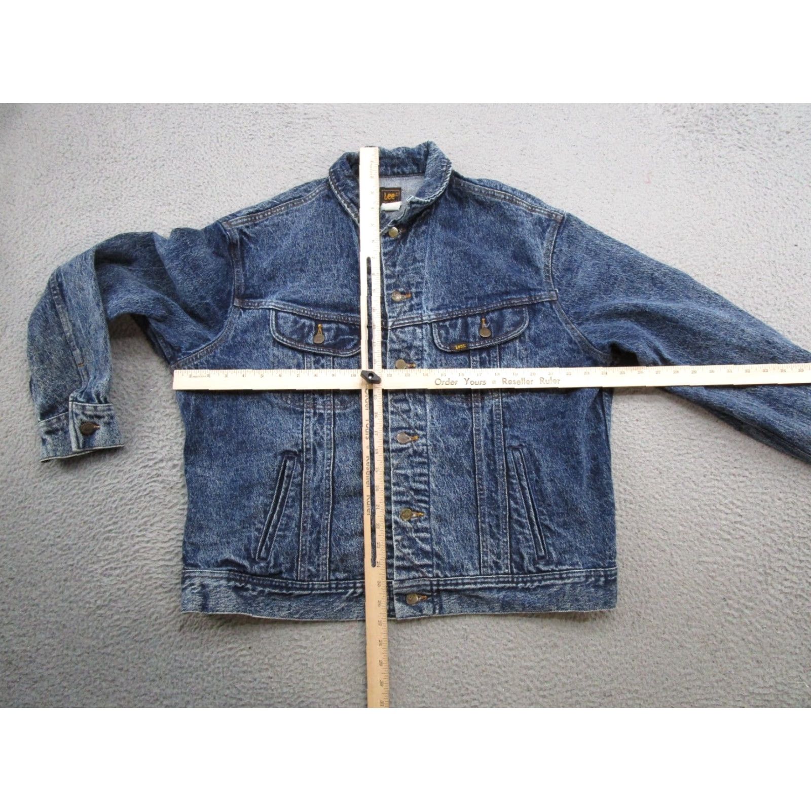 Lee VINTAGE Lee M.R. Denim Jacket Mens Chest 44 Blue Stonewash USA Trucker Cotton Size US S / EU 44-46 / 1 - 3 Thumbnail