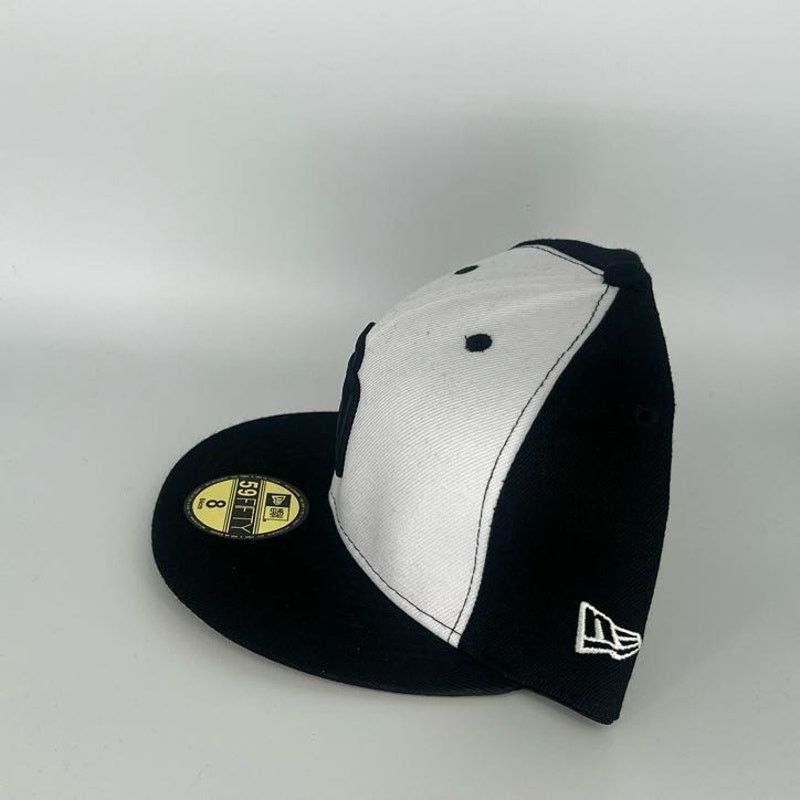 New Era Size 8 Black White San Diego Padres New Era MLB 59Fifty Fit Size ONE SIZE - 3 Thumbnail