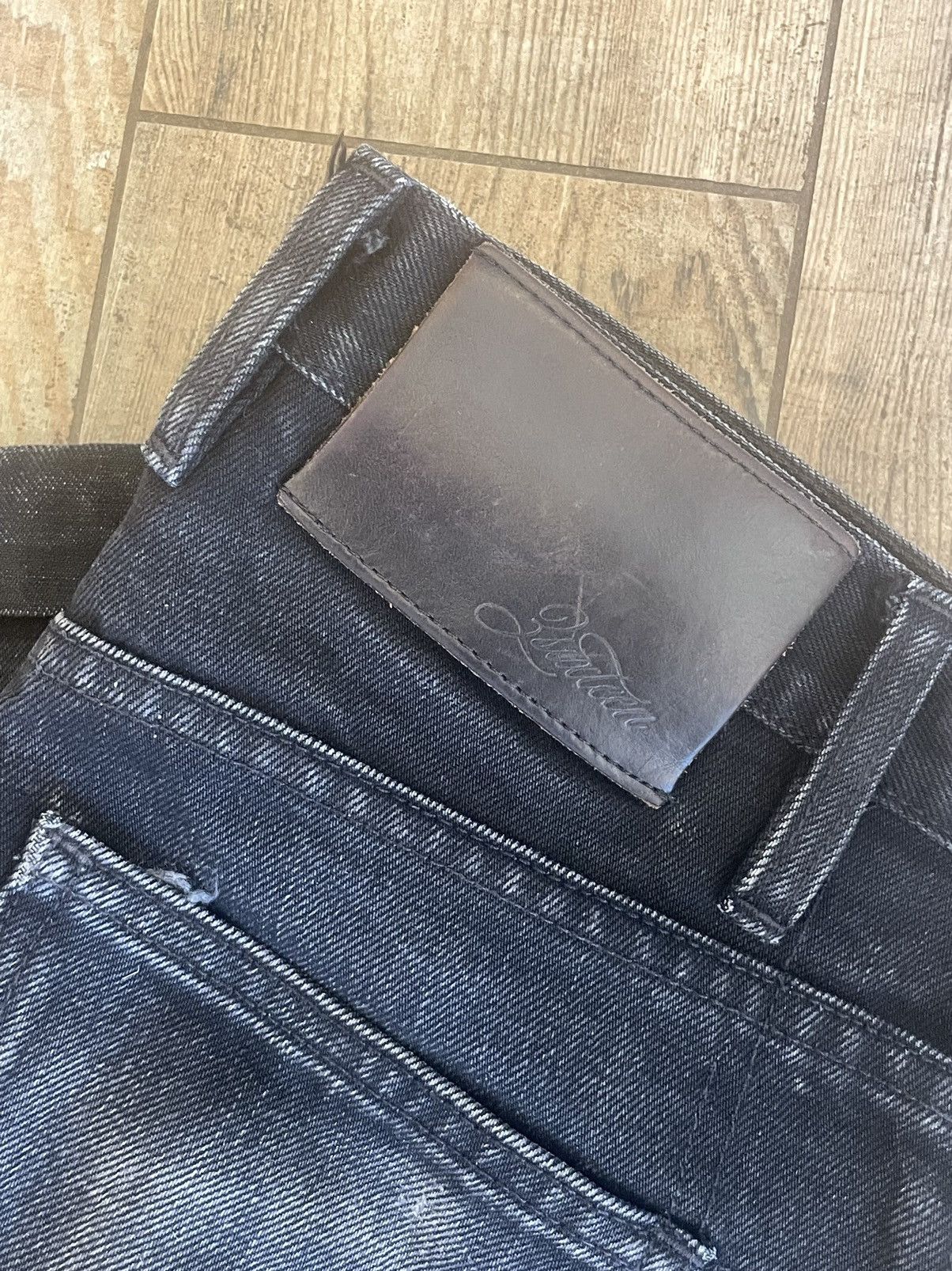 3sixteen ST⁠-⁠220x Slim Tapered ⁠-⁠ Double Black Selvedge Denim Jeans Size US 30 / EU 46 - 3 Thumbnail