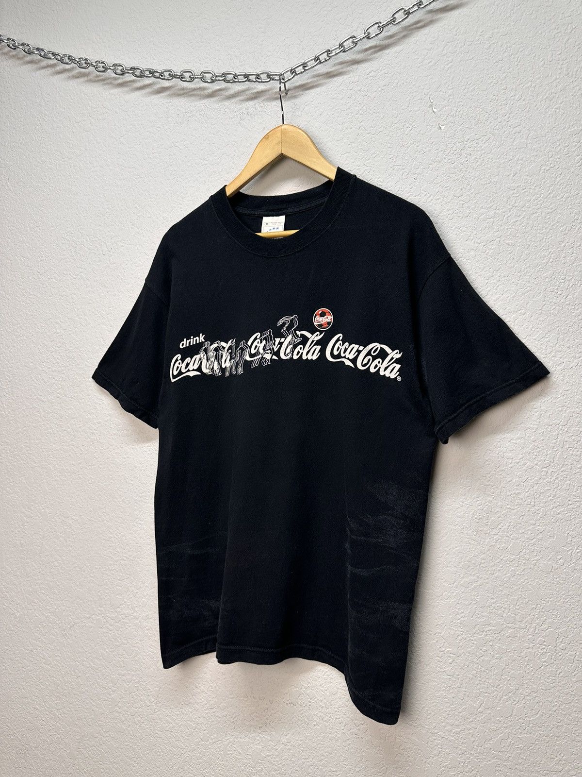 Other Vintage Usa Coca Cola Y2k Distressed Faded opium Red T-shirt Size US M / EU 48-50 / 2 - 2 Thumbnail