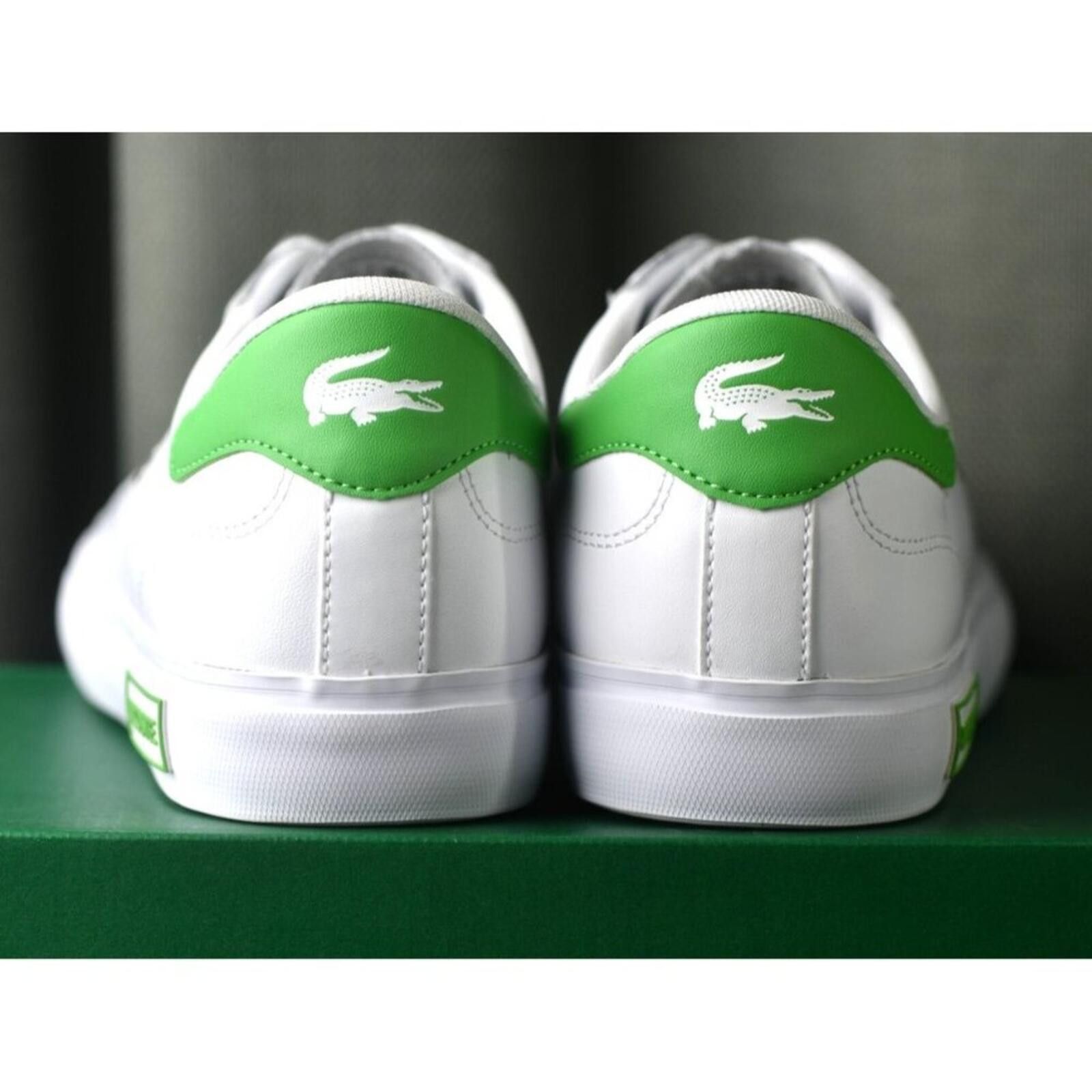 Lacoste Lacoste Lineset Powercourt 223-1 Leather SMA | White/Green Size US 11 / EU 44 - 9 Thumbnail