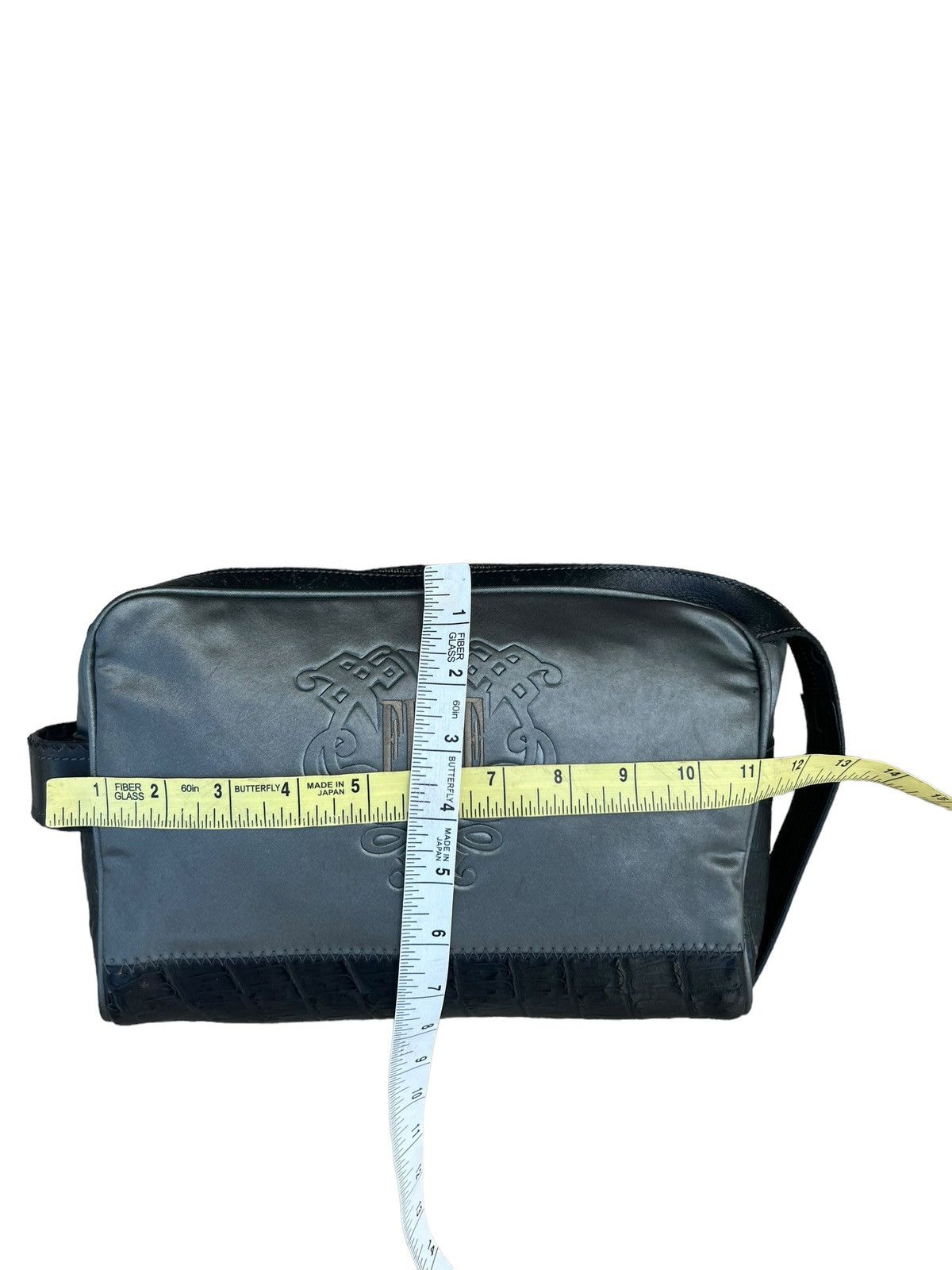 Leather × Yoshiyuki Konishi Vintage Yoshiyuki Konishi Crocodile Leather Clutch Bag Size ONE SIZE - 15 Thumbnail