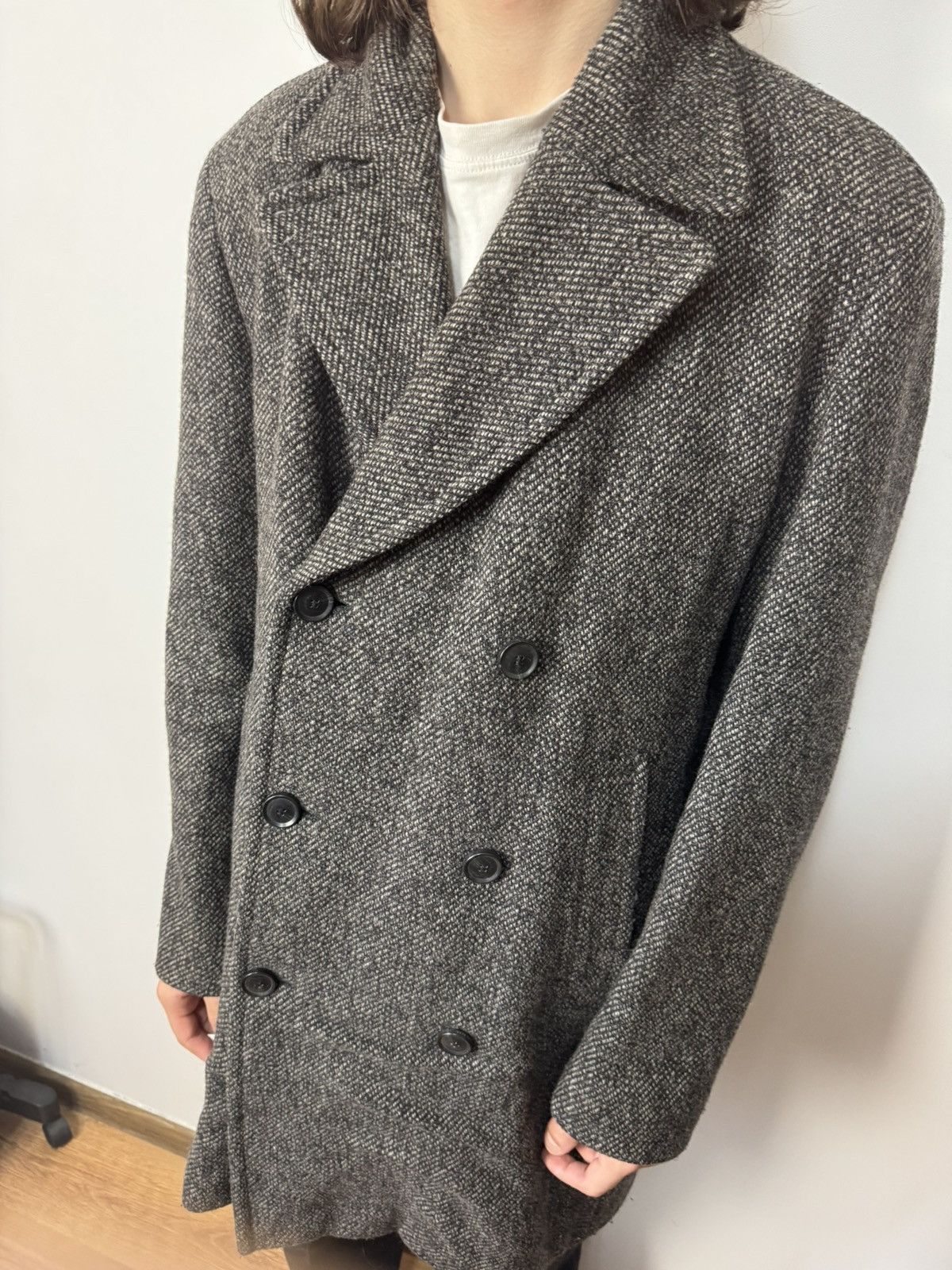 Hugo Boss Hugo Boss Cashmere Wool Double Breasted Coat Size US L / EU 52-54 / 3 - 2 Thumbnail