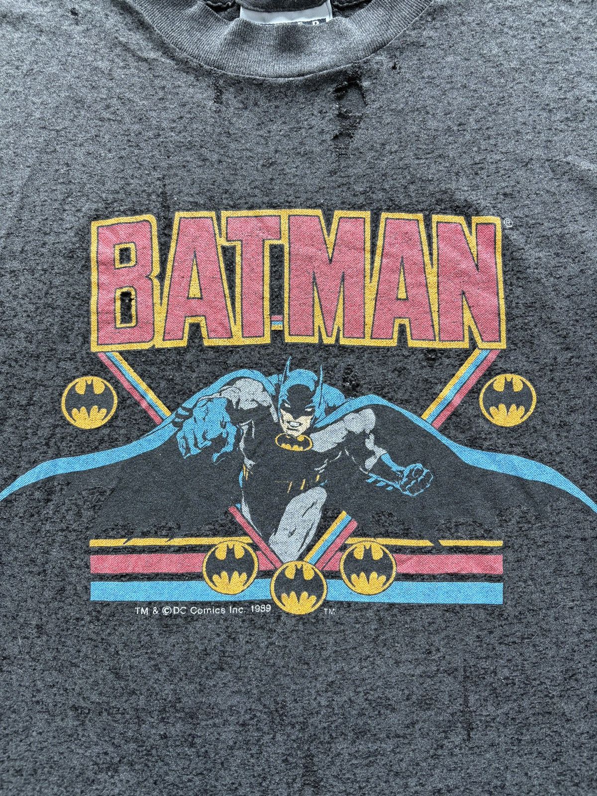 Vintage Vintage 80s Batman Graphic Tee Paper Thin Thrashed Size US L / EU 52-54 / 3 - 2 Thumbnail
