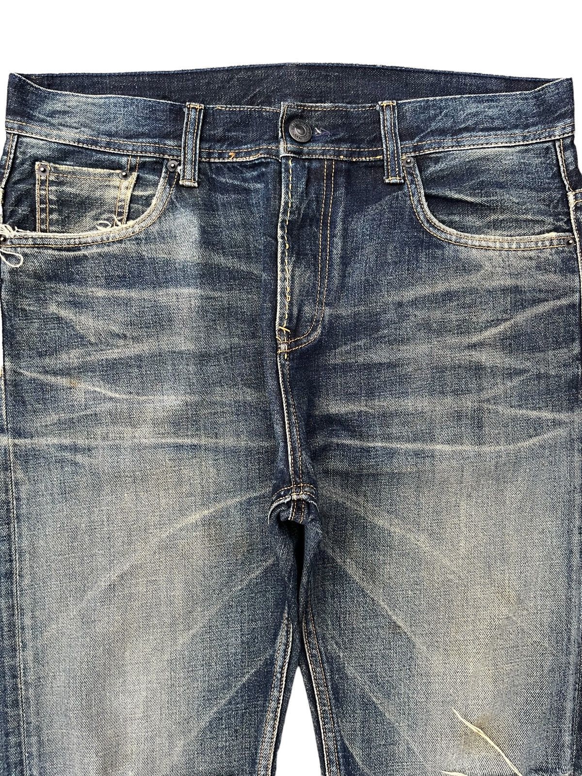Japanese Brand × Le Grande Bleu (L.G.B.) Vintage Japanese Brand Mud Faded Washed Distressed Jeans Size US 35 - 3 Thumbnail