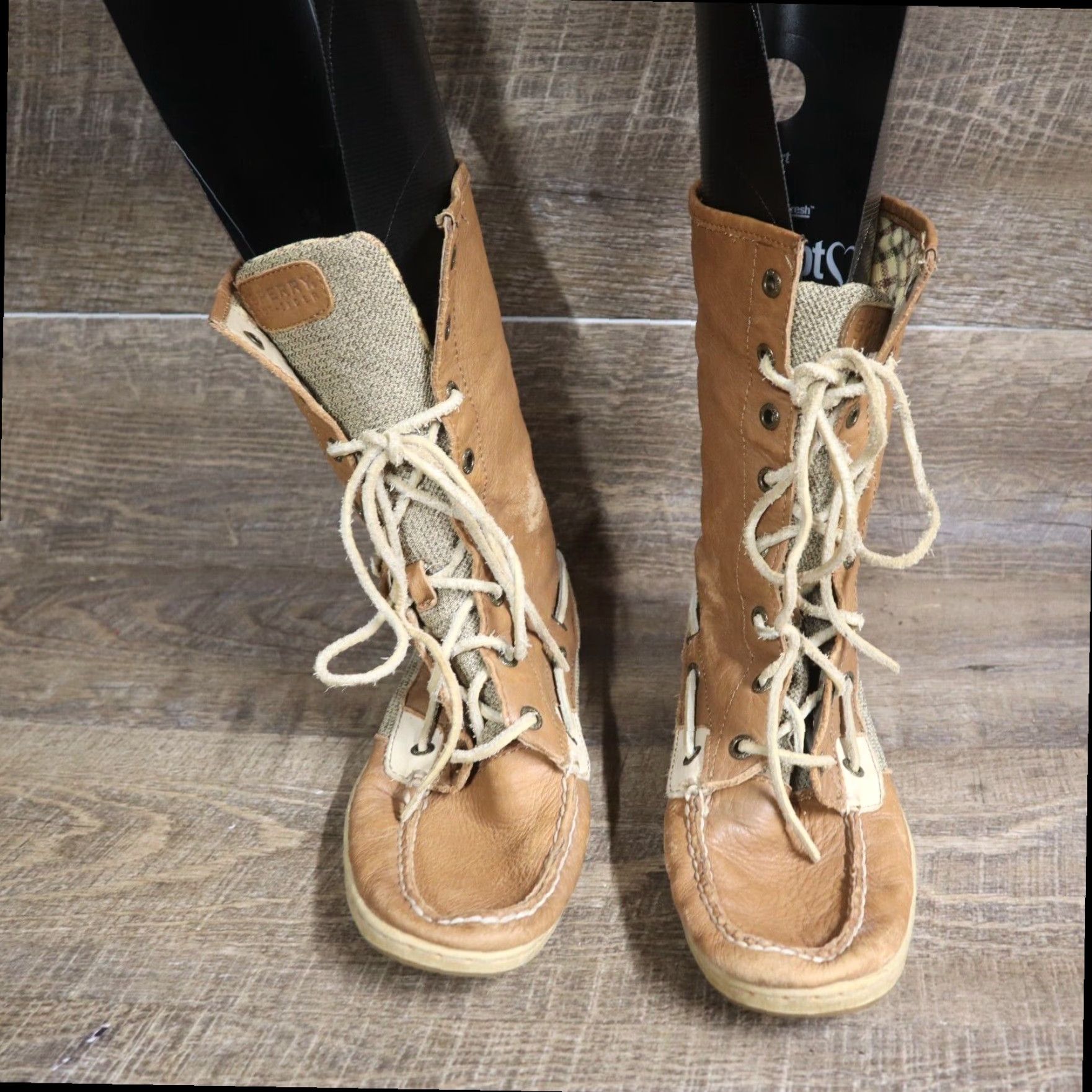Sperry Sperry Top-Sider Women's Brown Leather 10" Lower Calf Boots Size 8.5M Size US 9 / IT 39 - 3 Thumbnail