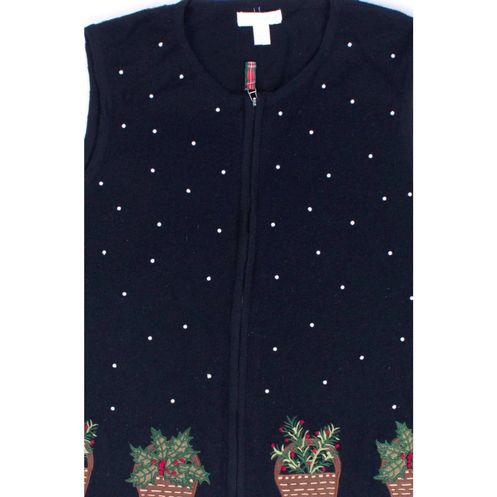 Charter Club VINTAGE Black Charter Club Wool Vest Shirt Mens Medium Christmas 38 Chest 23 Length Size M / US 6-8 / IT 42-44 - 2 Thumbnail