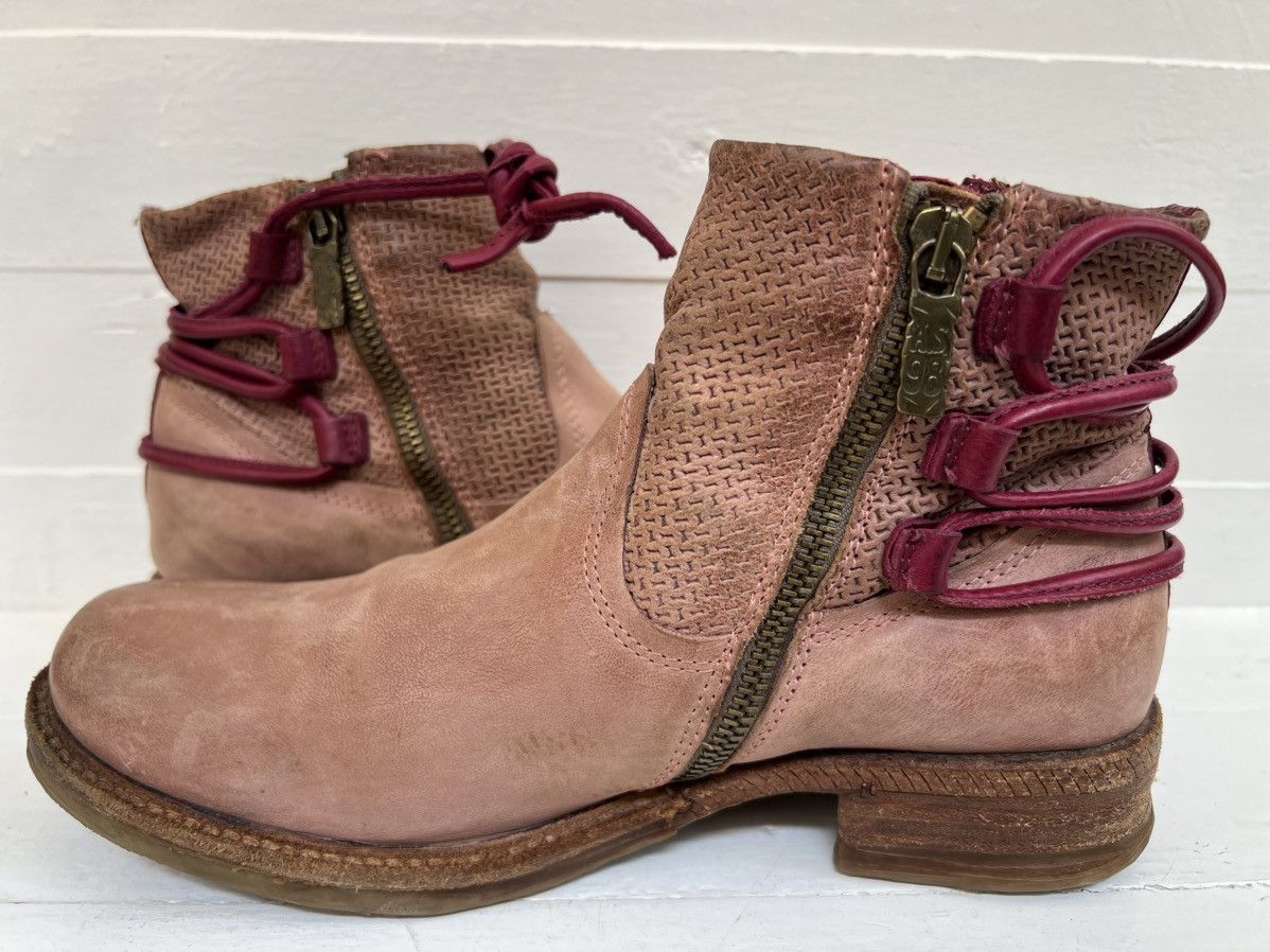 A.S.98 Airstep AS98 Beige Leather Boho Biker Ankle Boots Size US 8 / IT 38 - 7 Thumbnail